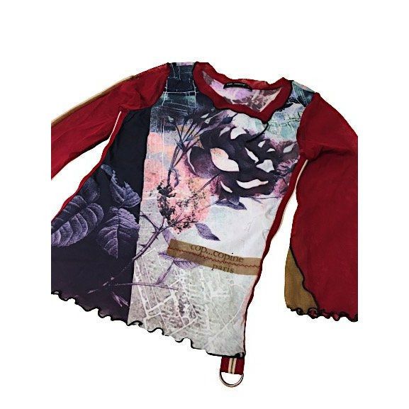 Cop Copine Cop Copine Mesh Top Black Roses Size ONE SIZE - 2 Thumbnail