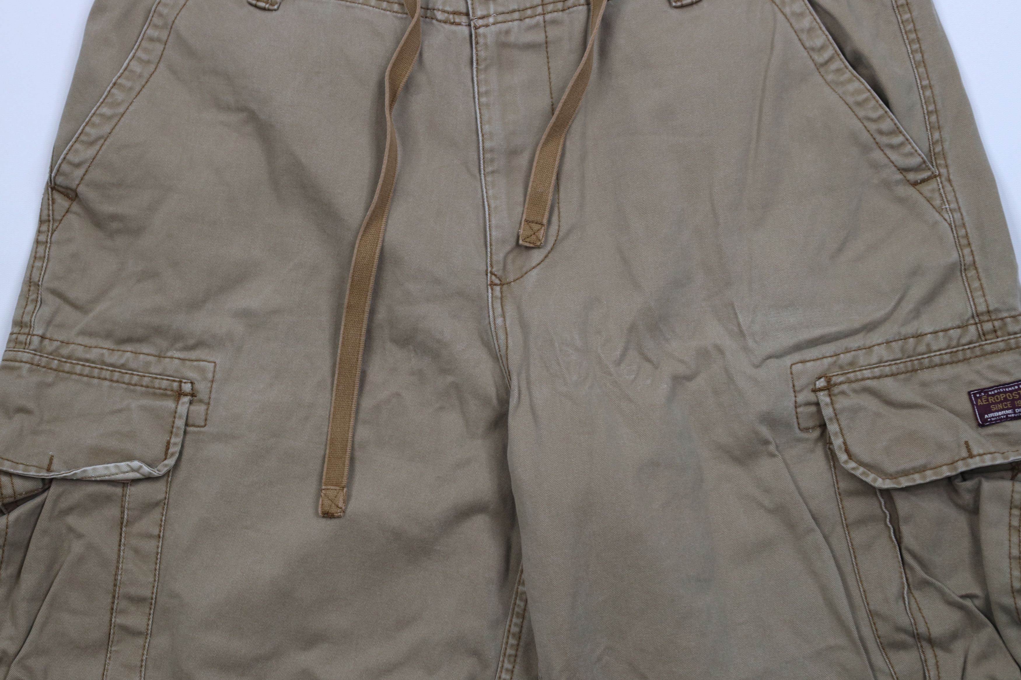 Aeropostale Vintage 90s Y2K Aeropostale Cargo Shorts Brown Cotton Size US 38 / EU 54 - 3 Thumbnail