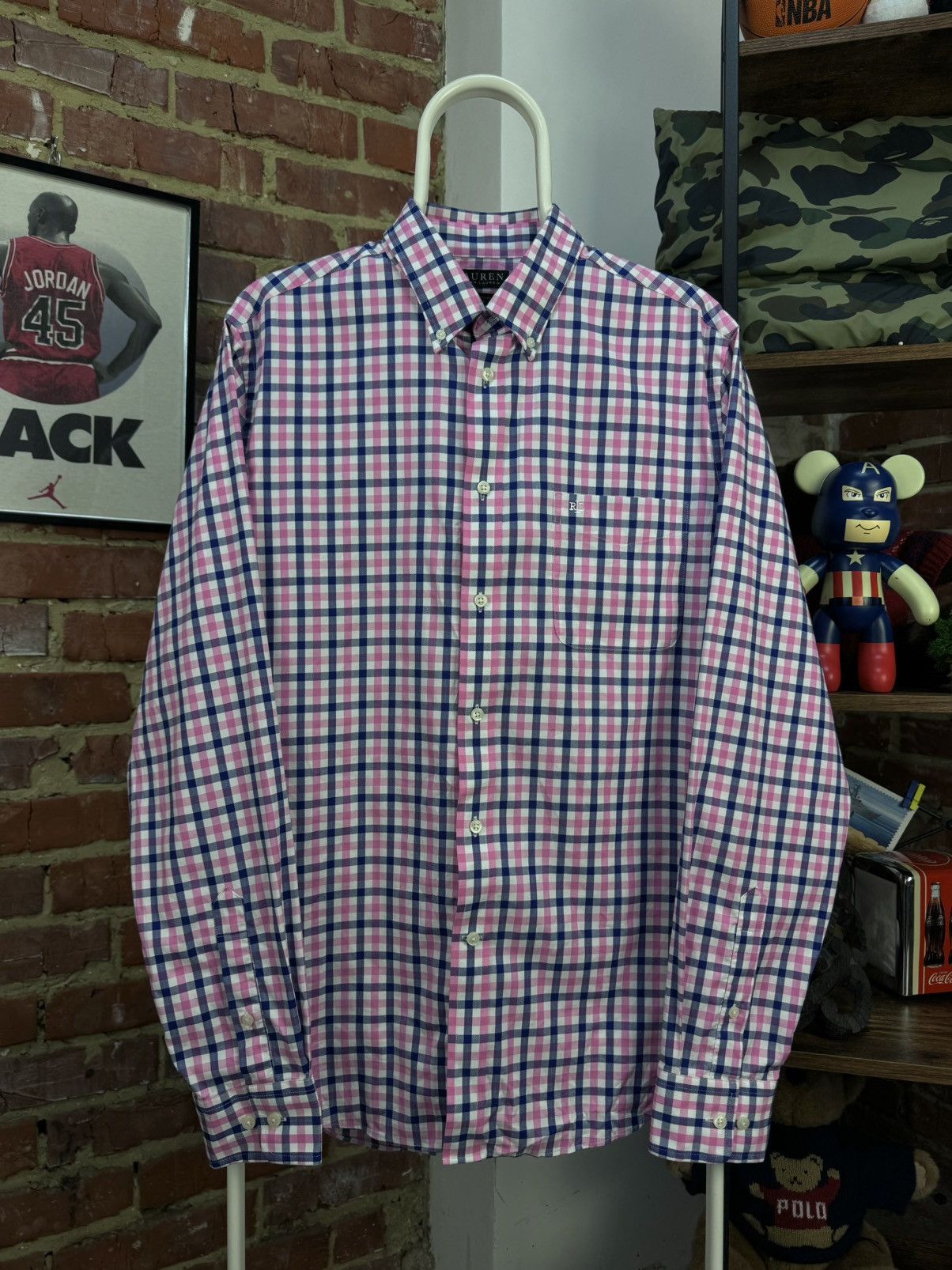 Lauren Ralph Lauren × Ralph Lauren Lauren Ralph Lauren Black Label Pink Multicolor Shirt Size US XL / EU 56 / 4 - 3 Thumbnail