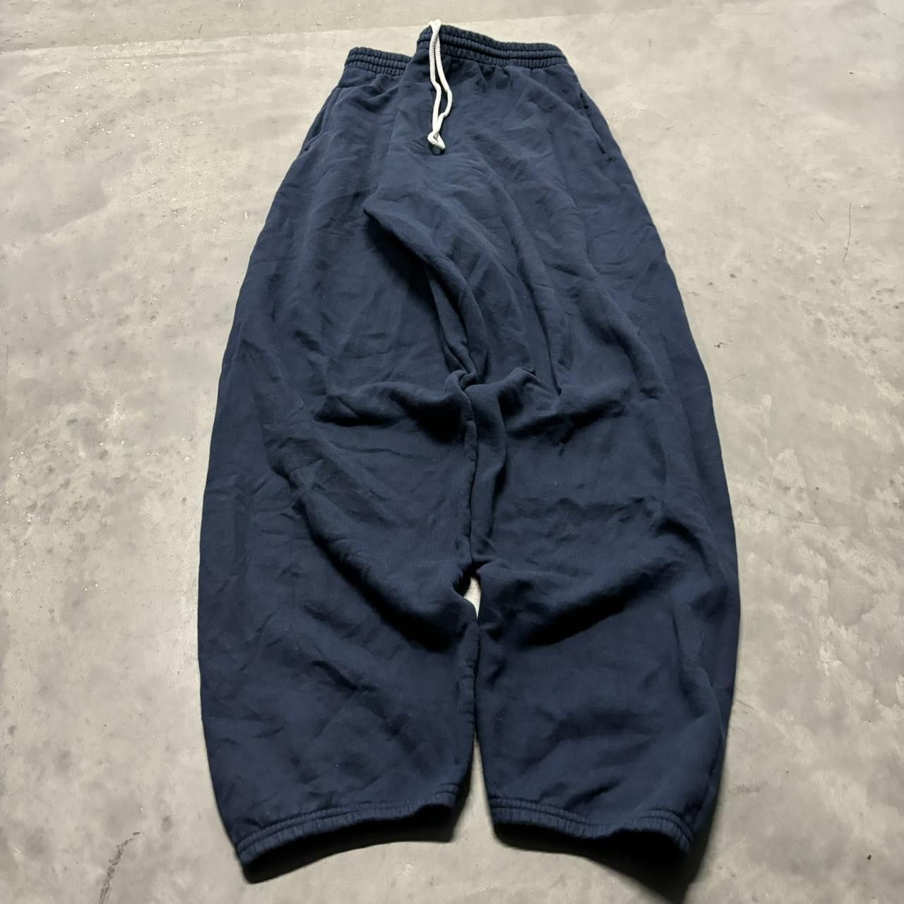 Japanese Brand × Vintage Crazy Vintage Y2K/2000s Navy Blue Skater Essential Sweatpants! Size US 32 / EU 48 - 3 Thumbnail