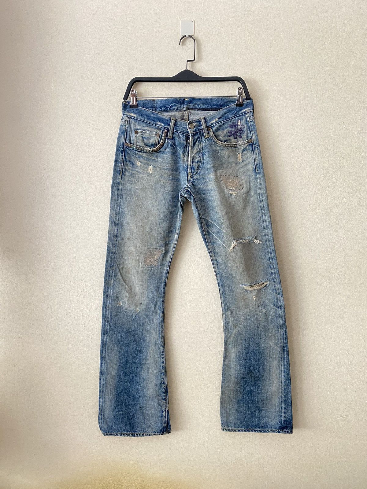 image of Hysteric Glamour Hg Patch Studded Denim, Men's (Size 31)