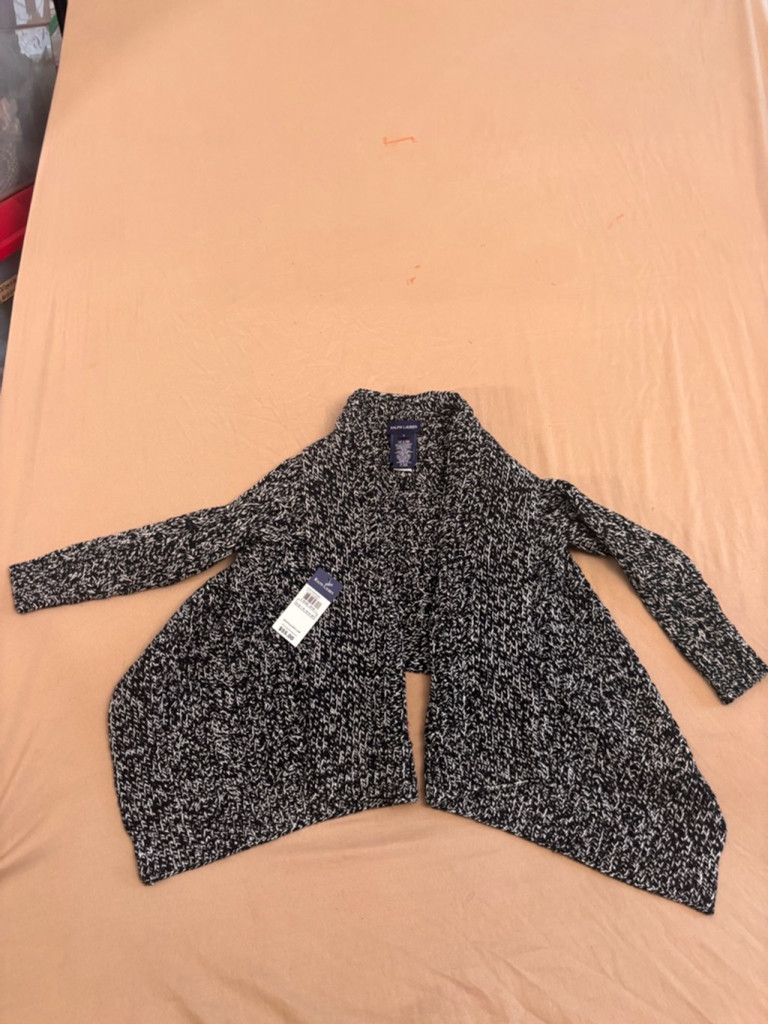 Ralph Lauren NWT Girls Ralph Lauren Cardigan Size 5 Black & White Knit Size XS / US 0-2 / IT 36-38 - 1 Thumbnail