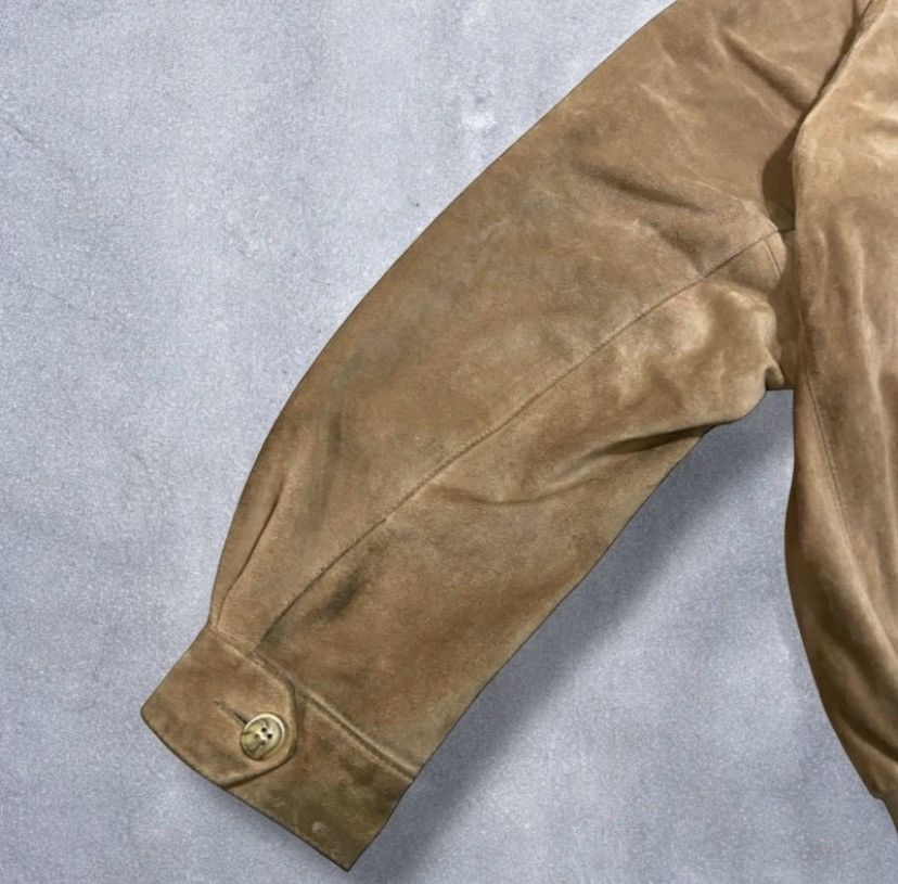Mercedes-Benz Leather suede bomber jacket mercedes benz made in italy 90s Size US XL / EU 56 / 4 - 3 Thumbnail