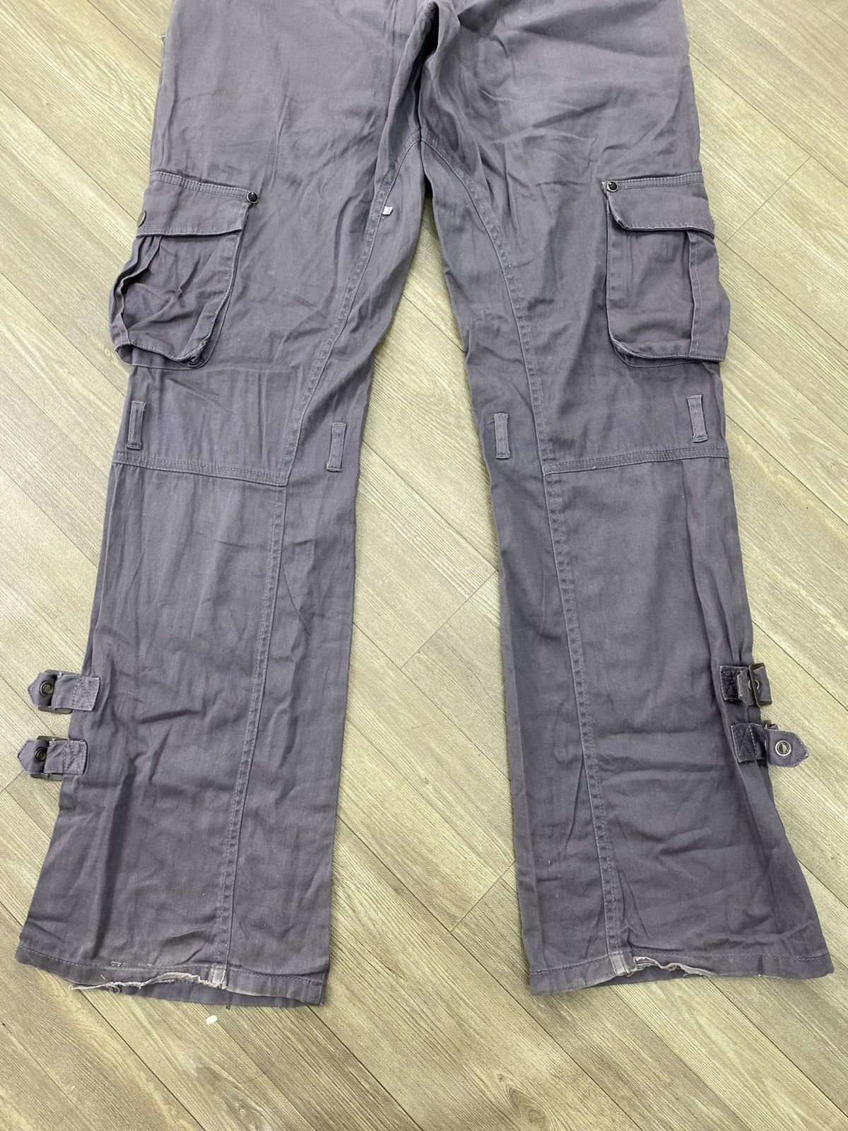 semanticdesign 2000s Semanticdesign Bondage Cargo Punk Lgb Flared Pants Y2K Size US 29 - 14 Thumbnail