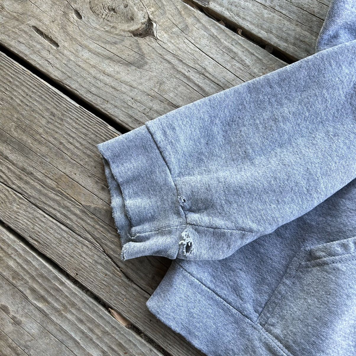Nike × Vintage Vintage Distressed Stained Nike Center Logo Grey Hoodie Size US XXL / EU 58 / 5 - 5 Thumbnail