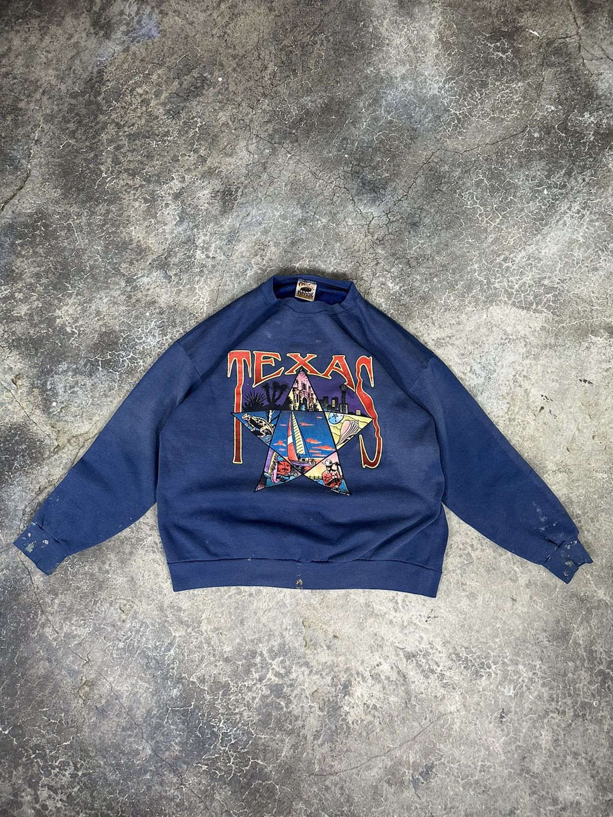 Vintage Vintage Distressed Texas State Crewneck Size US XL / EU 56 / 4 - 1 Thumbnail