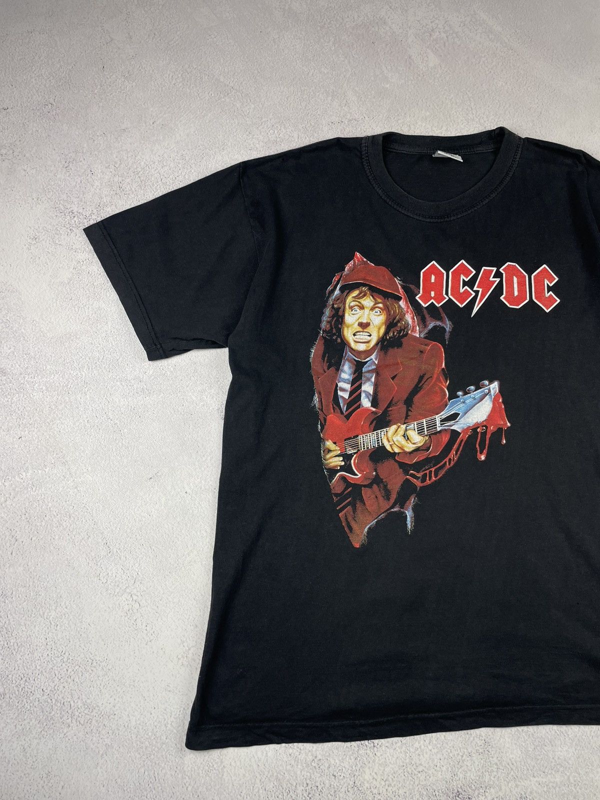 AC/DC Vintage Rare AC/DC Angus Young T-Shirt Top Tag Rock Band Size US XXL / EU 58 / 5 - 5 Thumbnail