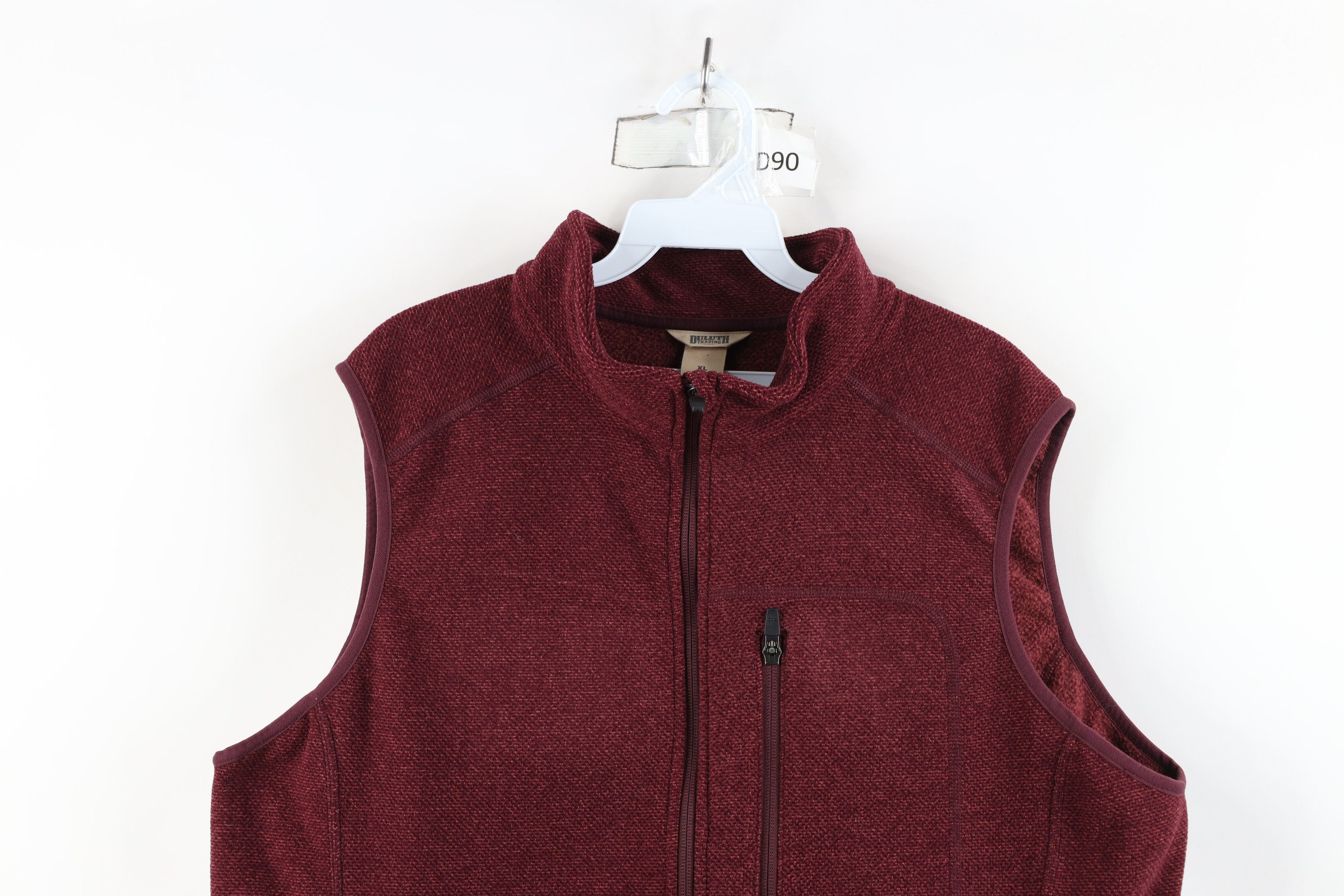 Duluth Trading Company × Vintage Duluth Trading Co Fleece Full Zip Vest Jacket Burgundy Red Size US XL / EU 56 / 4 - 2 Thumbnail