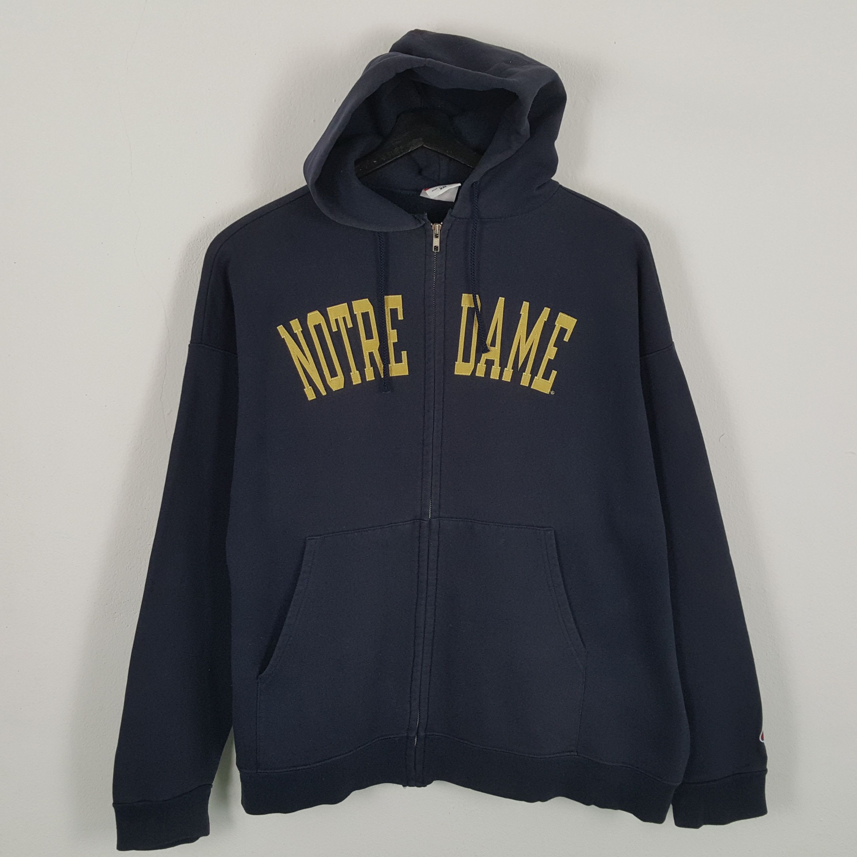 NOTRE DAME Football Team Zipper Hoodies Center Design