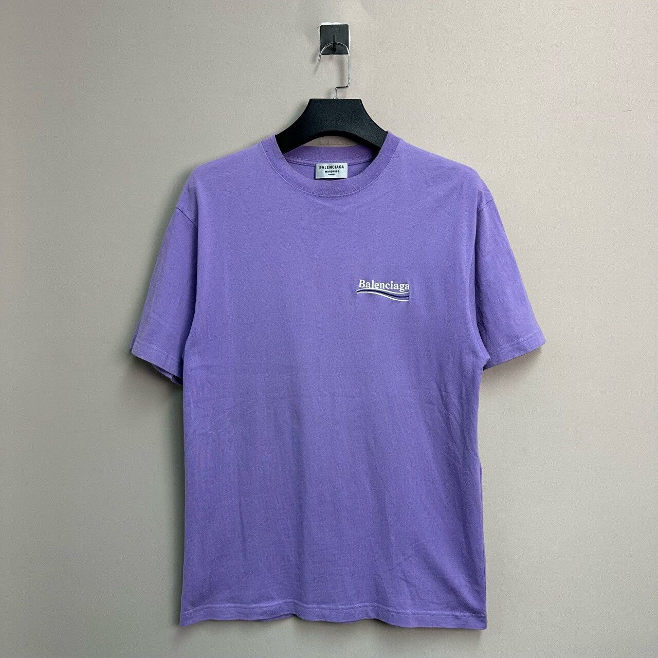 balenciaga wave embroidery short sleeve t-shirt