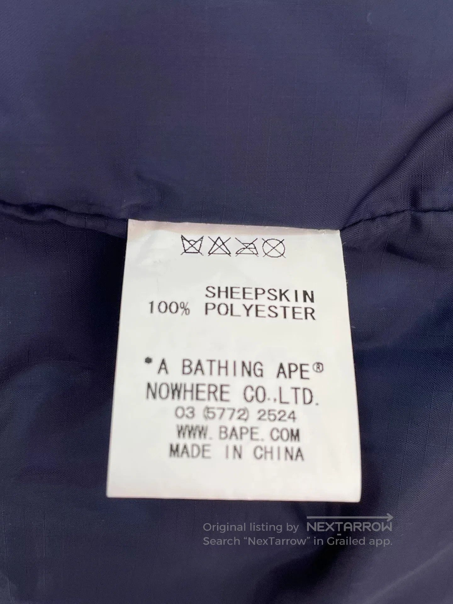 Bape A Bathing Ape Sheepskin Down Jacket. Size US L / EU 52-54 / 3 - 5 Thumbnail