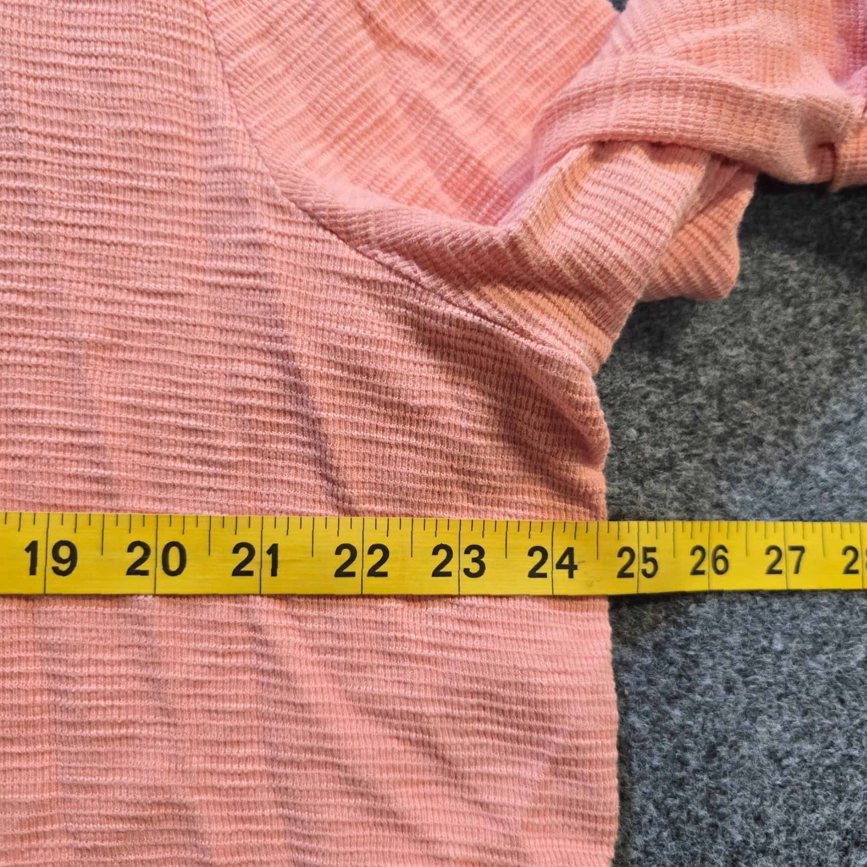 J. Jill J Jill Top Women Size 2X Orange Thermal Henley 3/4 Sleeve Stretch Casual Capsule Size XXL / US 16-18 / IT 52-54 - 5 Thumbnail
