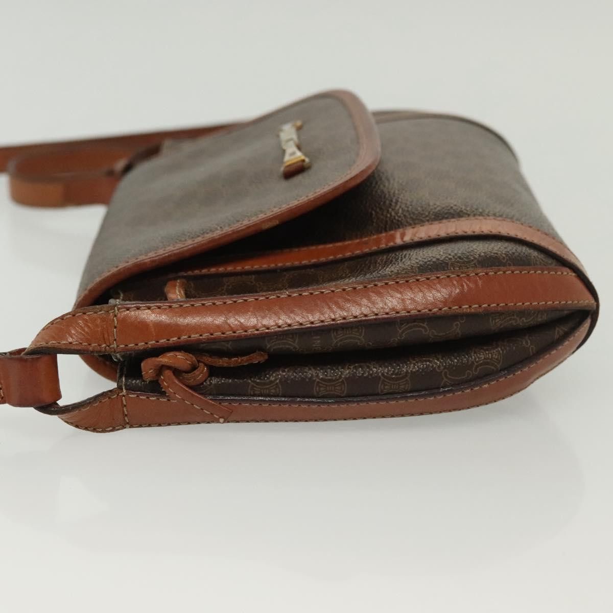 Celine CELINE Macadam Canvas Shoulder Bag Pvc Leather Brown Gold Size ONE SIZE - 5 Thumbnail