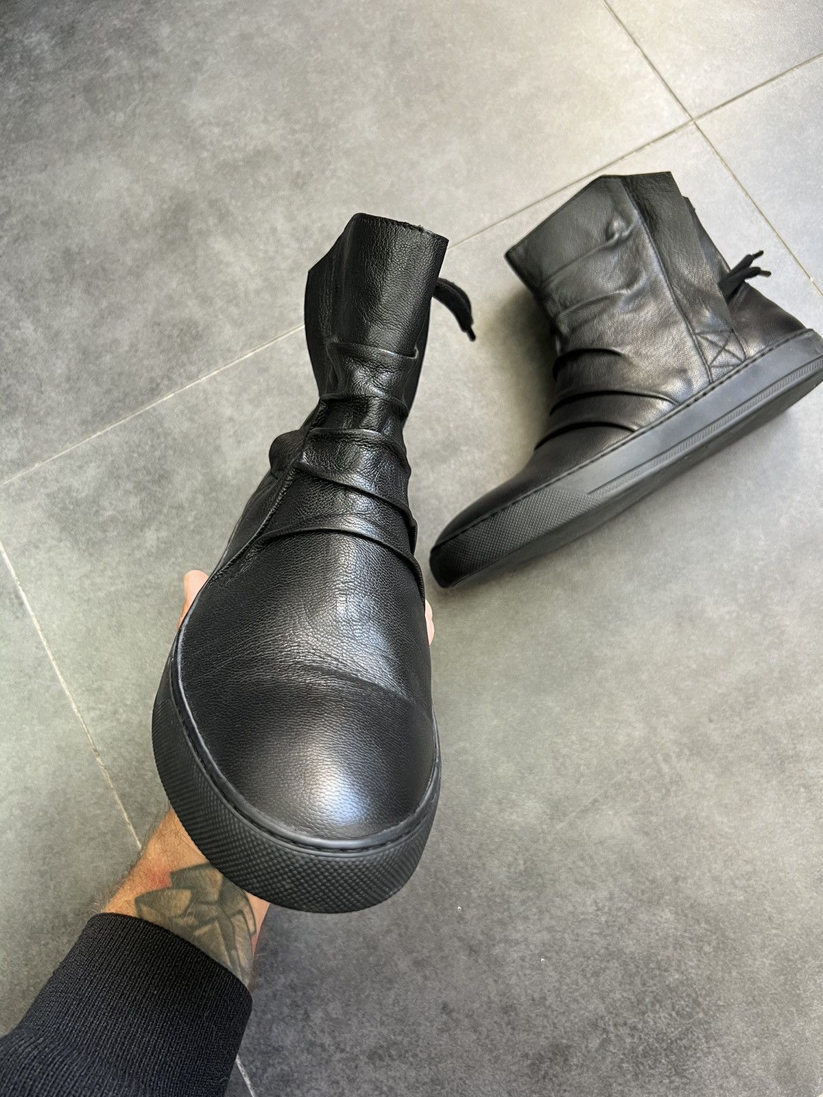 Alexandre Plokhov Rick Owens type leather artisanal zip boots Size US 10 / EU 43 - 5 Thumbnail