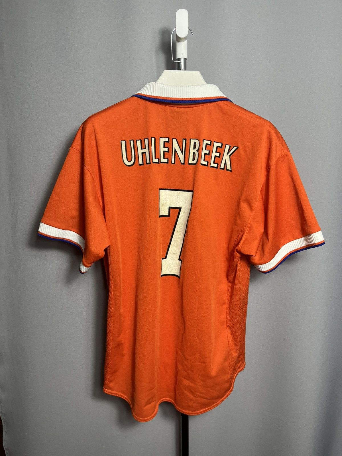 Nike HOLLAND NETHERLANDS 1996 1997 HOME FOOTBALL SHIRT Uhlenbeek Size US XL / EU 56 / 4 - 2 Thumbnail