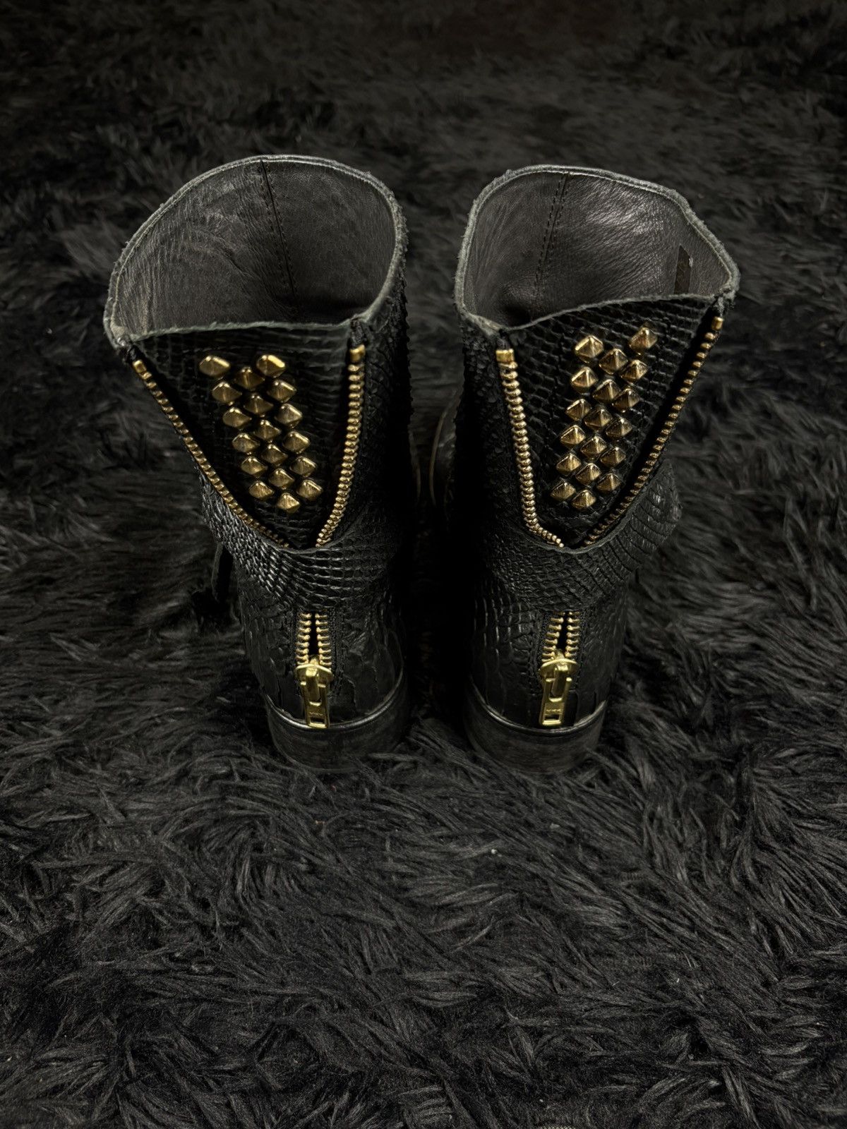 Other Rick Owens Style Archive Python Snake Skin Leather Boots Size US 7 / EU 40 - 9 Thumbnail
