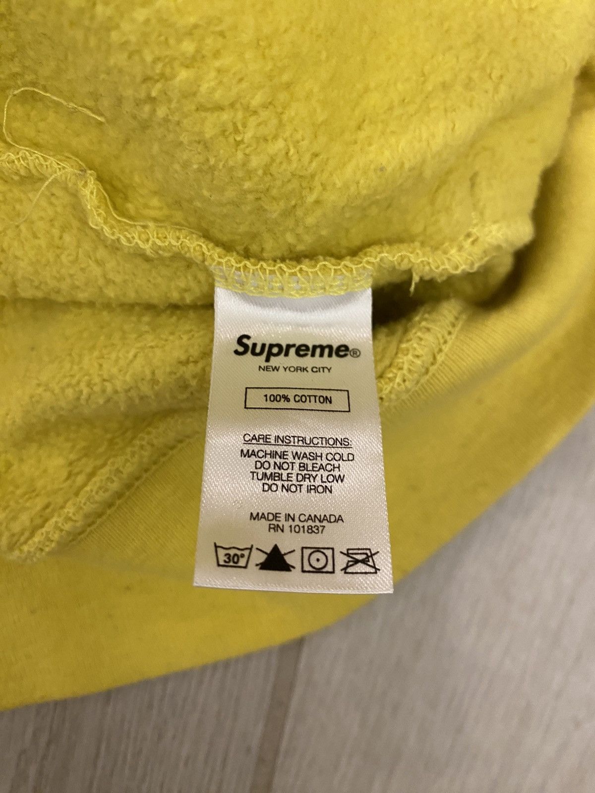 Supreme Supreme SS20 Yellow Warm Up Hoodie Size US M / EU 48-50 / 2 - 6 Thumbnail