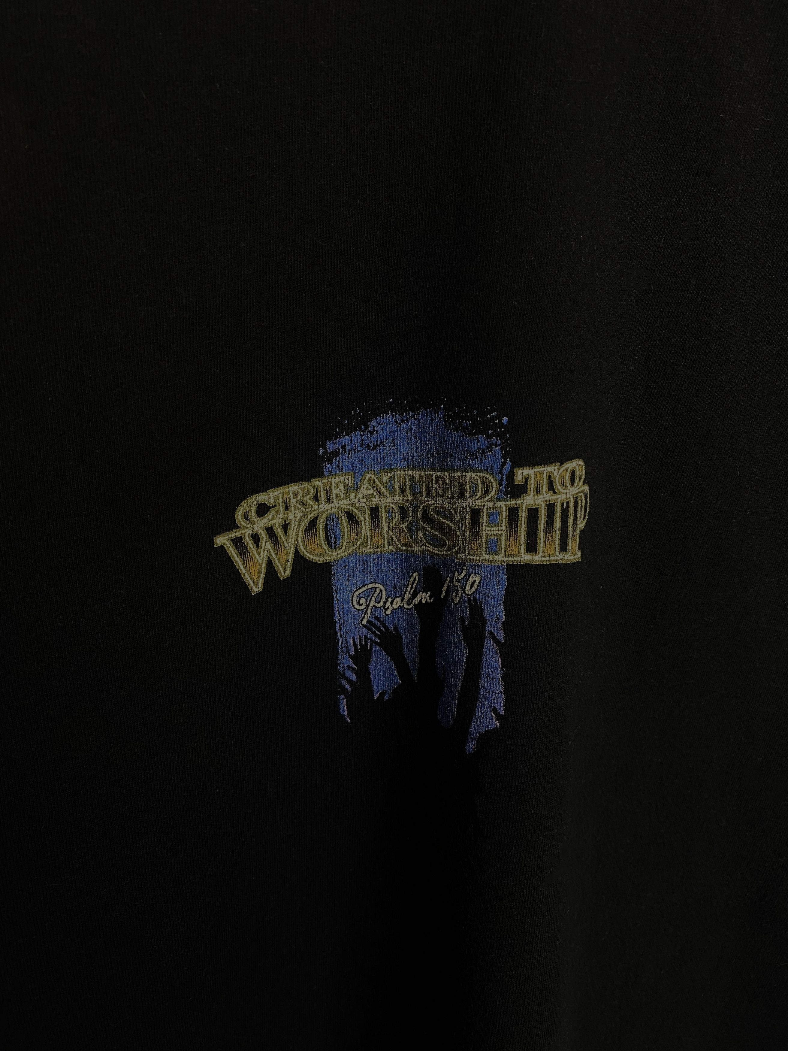 Band Tees 2001 Vintage WORSHIP Black T-Shirt M Size US XXL / EU 58 / 5 - 7 Thumbnail