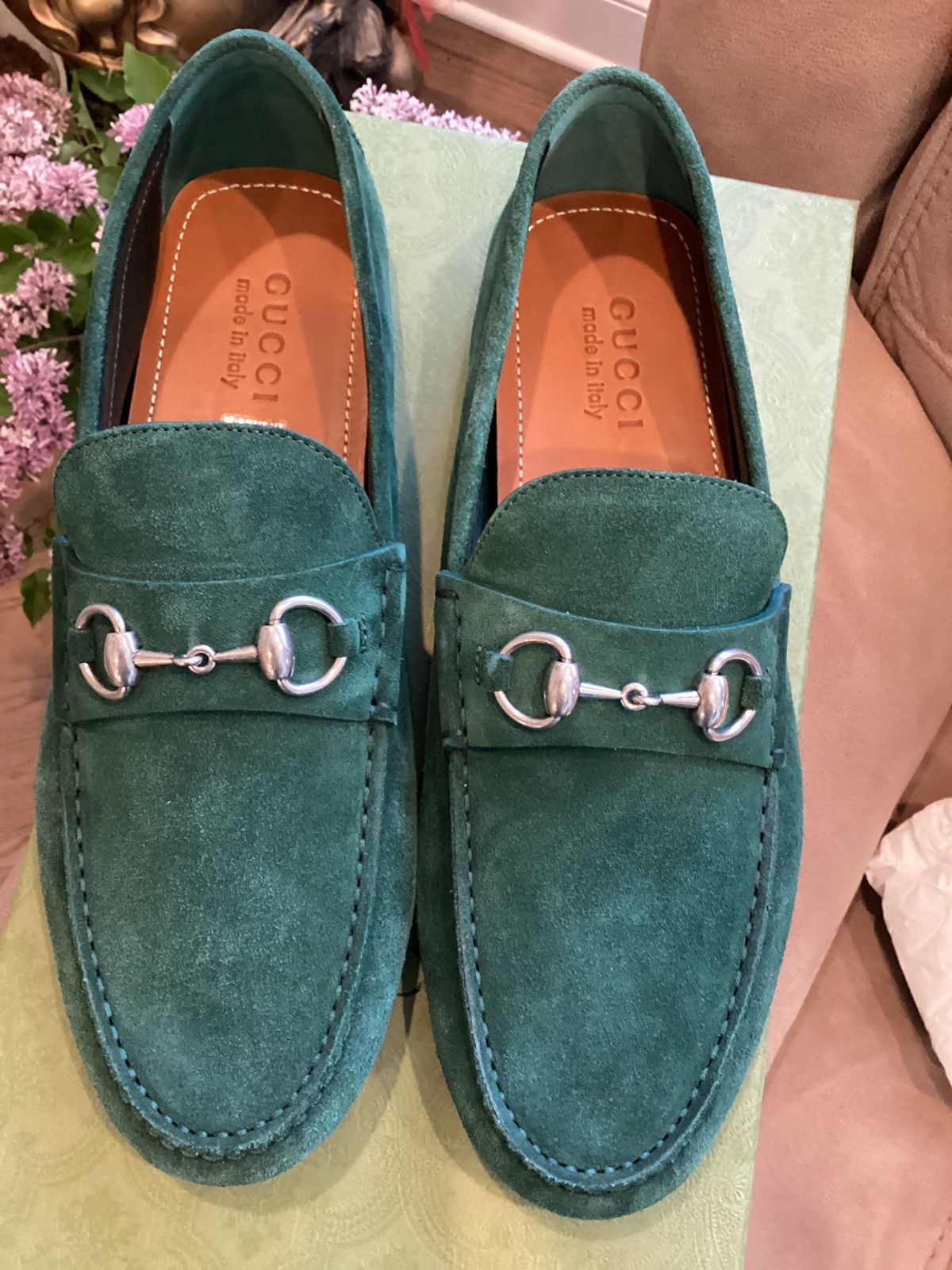 Gucci Gucci green suede loafers with horsebit Size US 9 / EU 42 - 2 Thumbnail