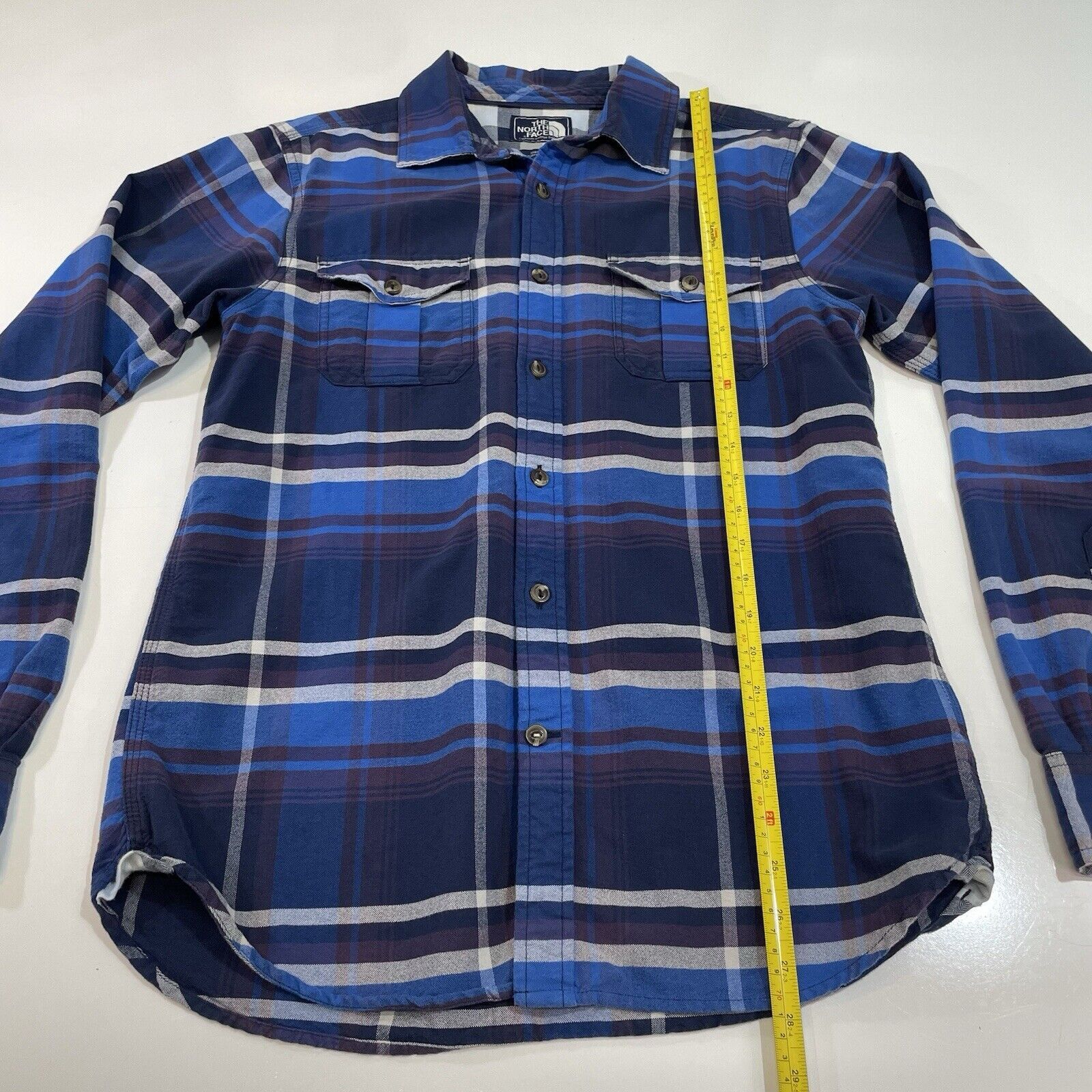 The North Face The North Face Plaid Flannel Shirt Men's Blue Gray Cotton S Size US S / EU 44-46 / 1 - 3 Thumbnail
