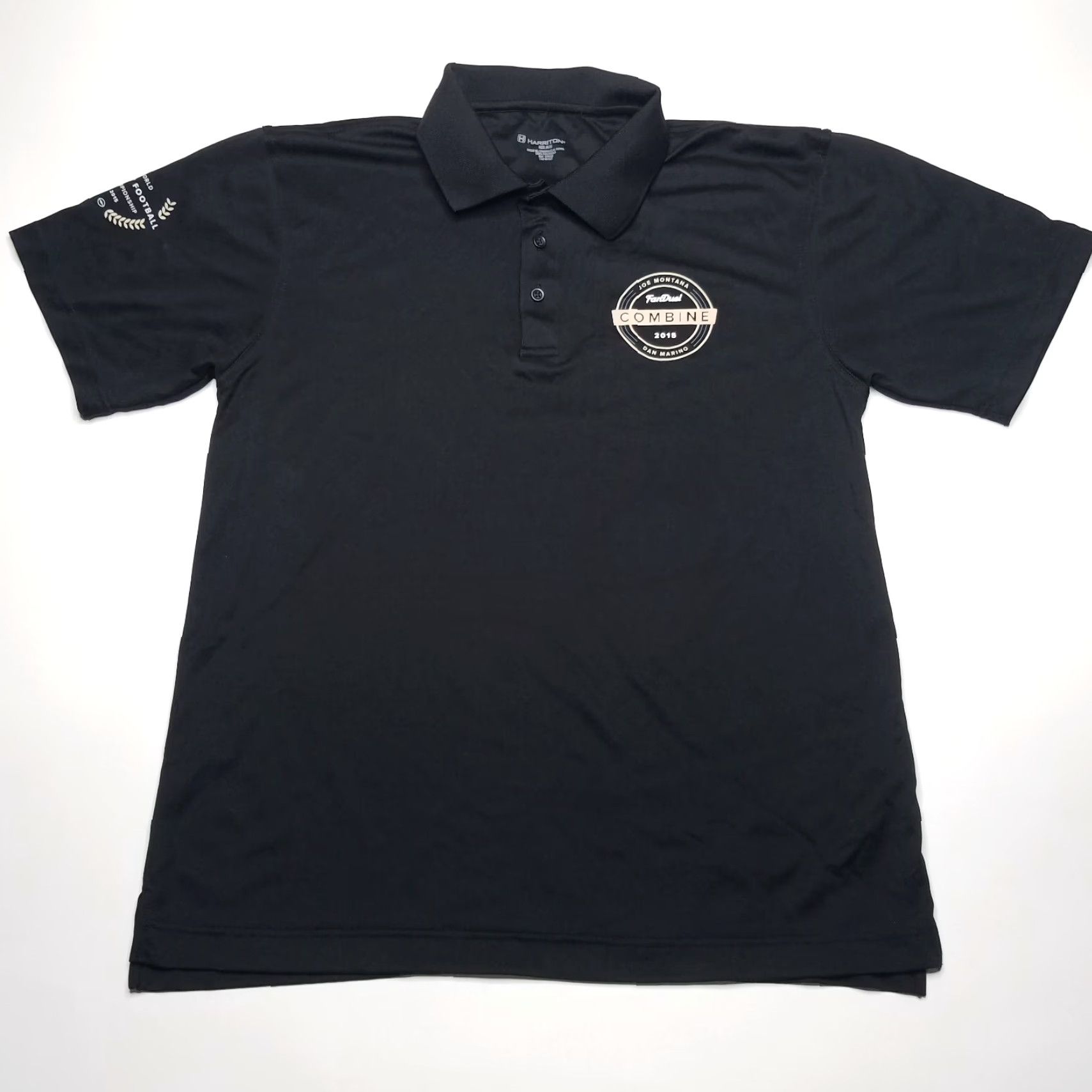 Vintage VINTAGE Joe Montana Fan Duel Dan Marino 2015 Black Polo Shirt Adult M Nike Shirt Mens M Black Polo Shirt 90s Sports Classic Size US M / EU 48-50 / 2 - 3 Thumbnail