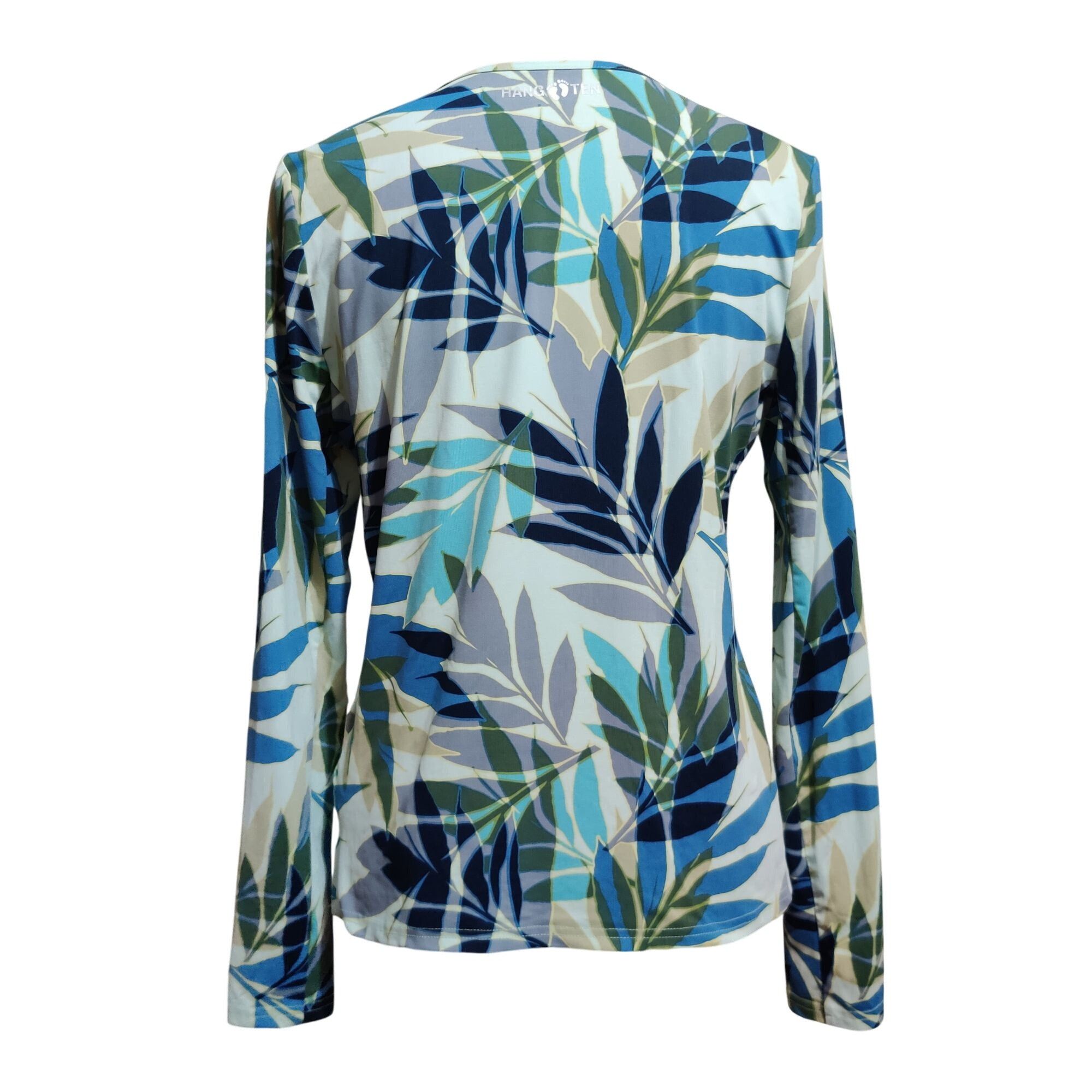 Hang Ten Hang Ten M Tropical Leaf Long Sleeve Swim Shirt Modest Rashg Size M / US 6-8 / IT 42-44 - 4 Thumbnail