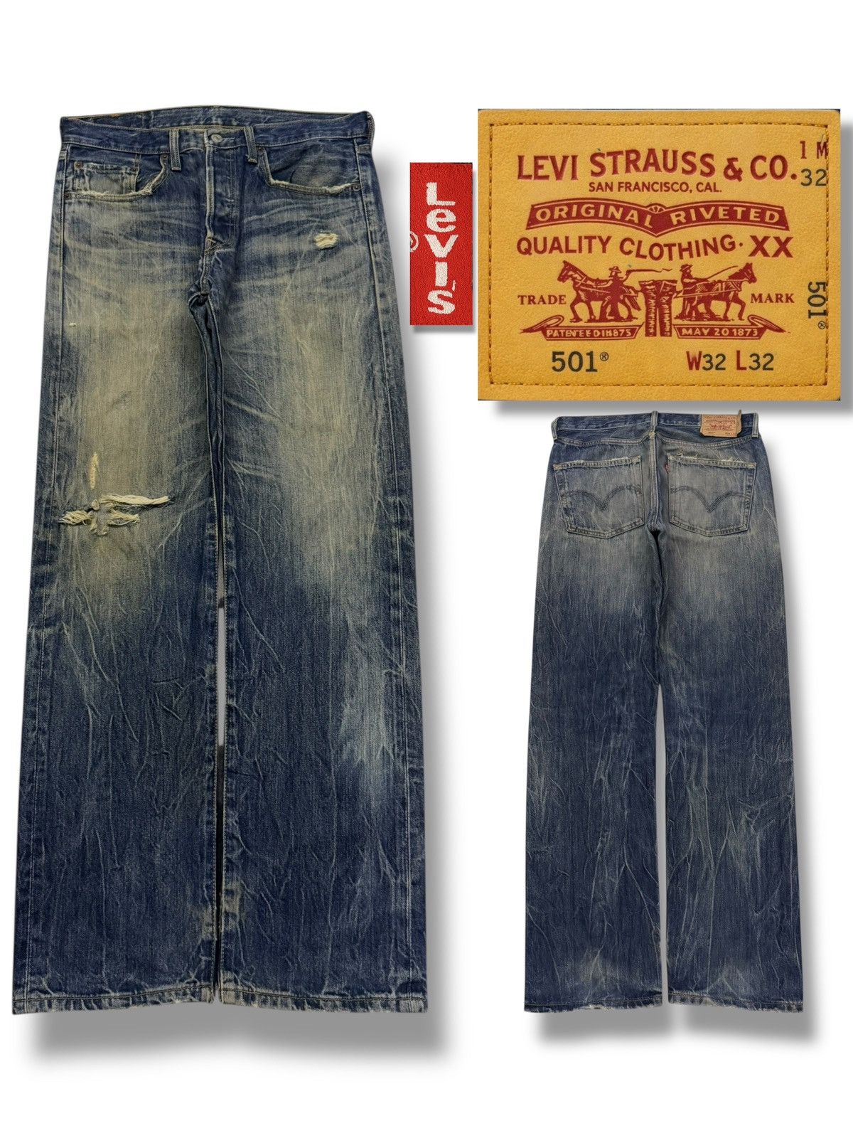 Levi's Vintage 00s Levi’s 501 Japan Exclusive Vintage Faded Denim Size US 32 / EU 48 - 1 Thumbnail