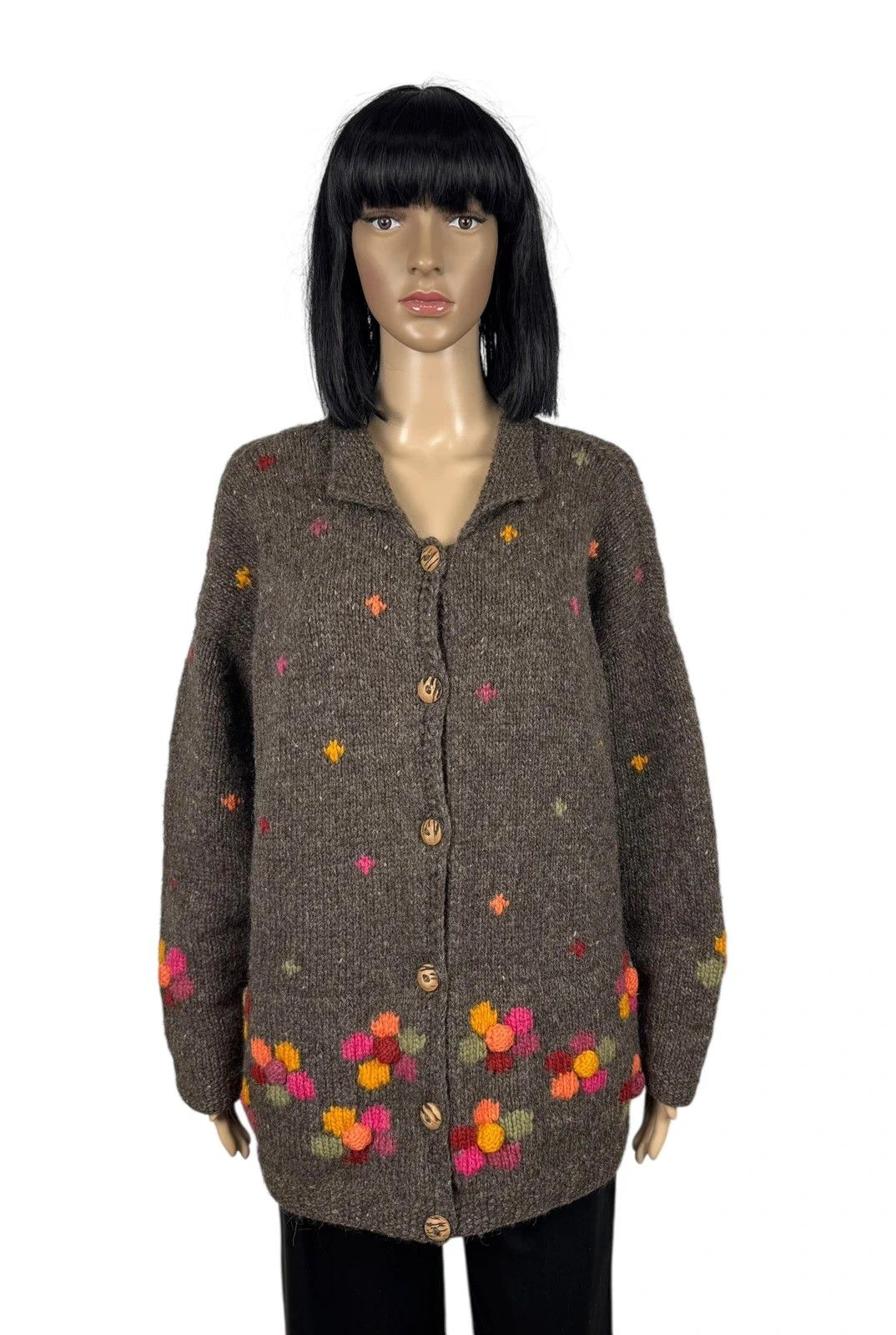 Other Pachamama Handknit Wool Cardigan Embroidered size L Size L / US 10 / IT 46 - 1 Thumbnail