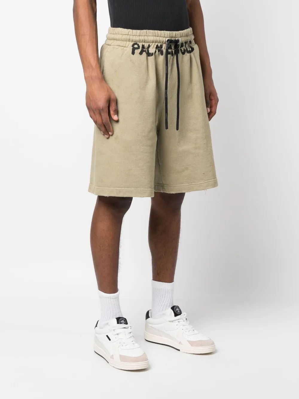 Palm Angels o1y0325 Logo Short in Beige Size US 32 / EU 48 - 2 Thumbnail