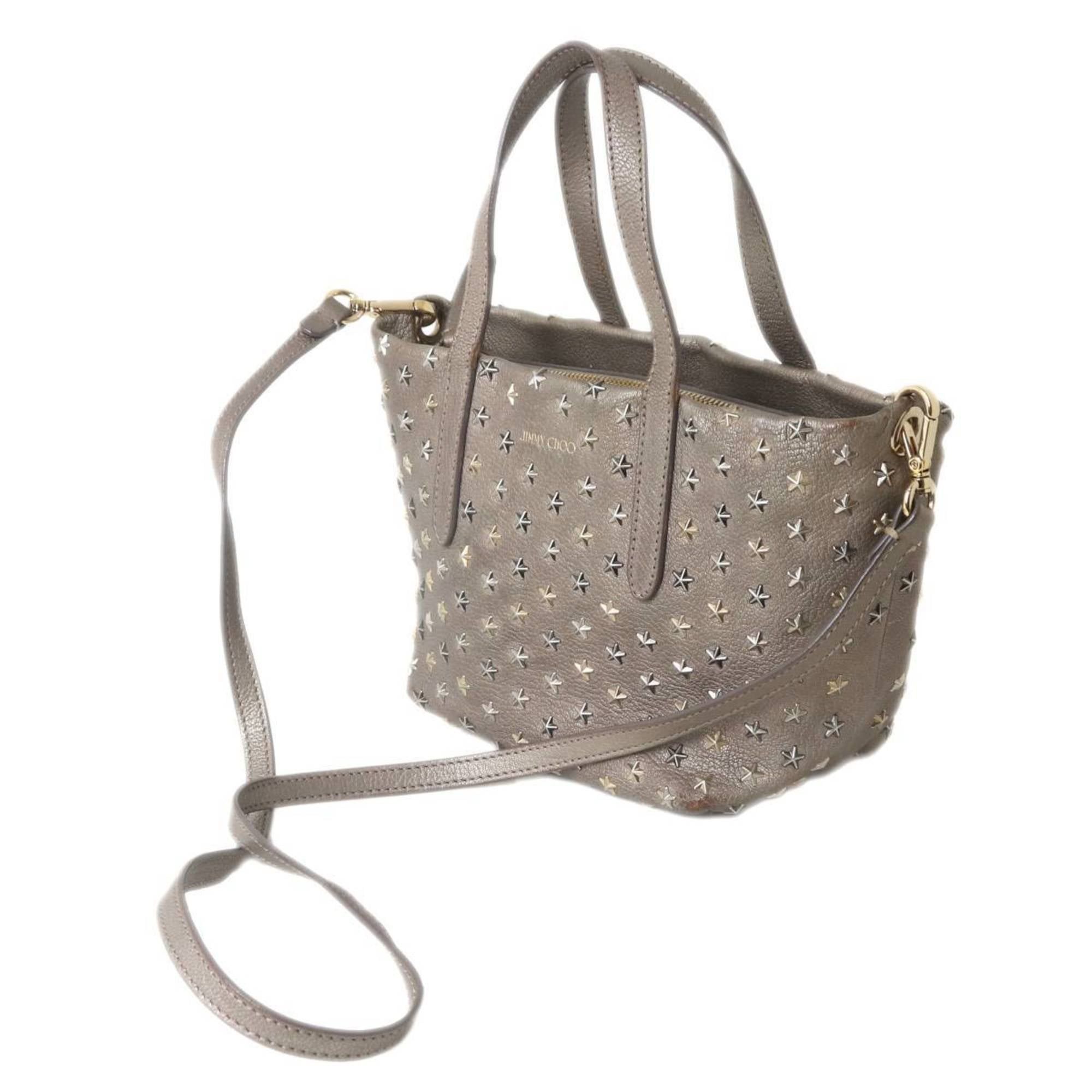 Jimmy Choo JIMMY CHOO 2-way handbag Mini Sarah Stars Grey Leather Size ONE SIZE - 1 Thumbnail