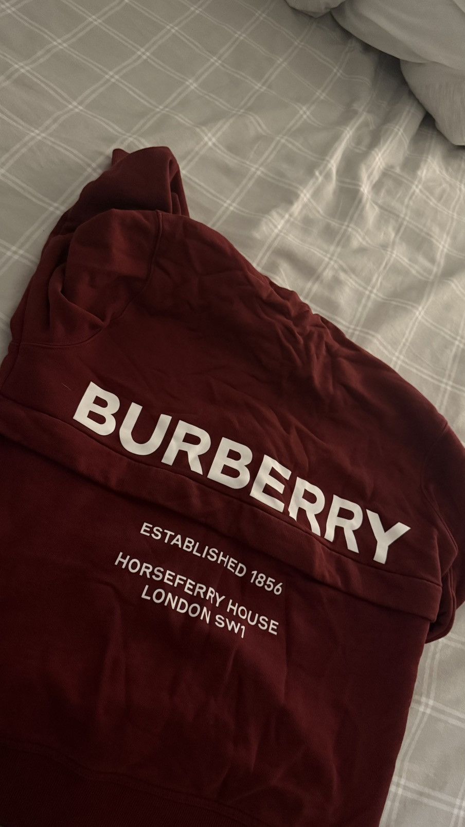 Burberry Burberry Rare S23 Logo Sweatshirt - Maroon Size US S / EU 44-46 / 1 - 1 Thumbnail