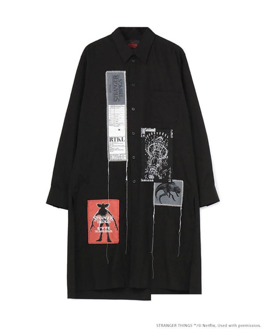 Yohji Yamamoto S'YTE STRANGER THINGS Omnibus Printed Patch Long Shirt Size US L / EU 52-54 / 3 - 1 Thumbnail