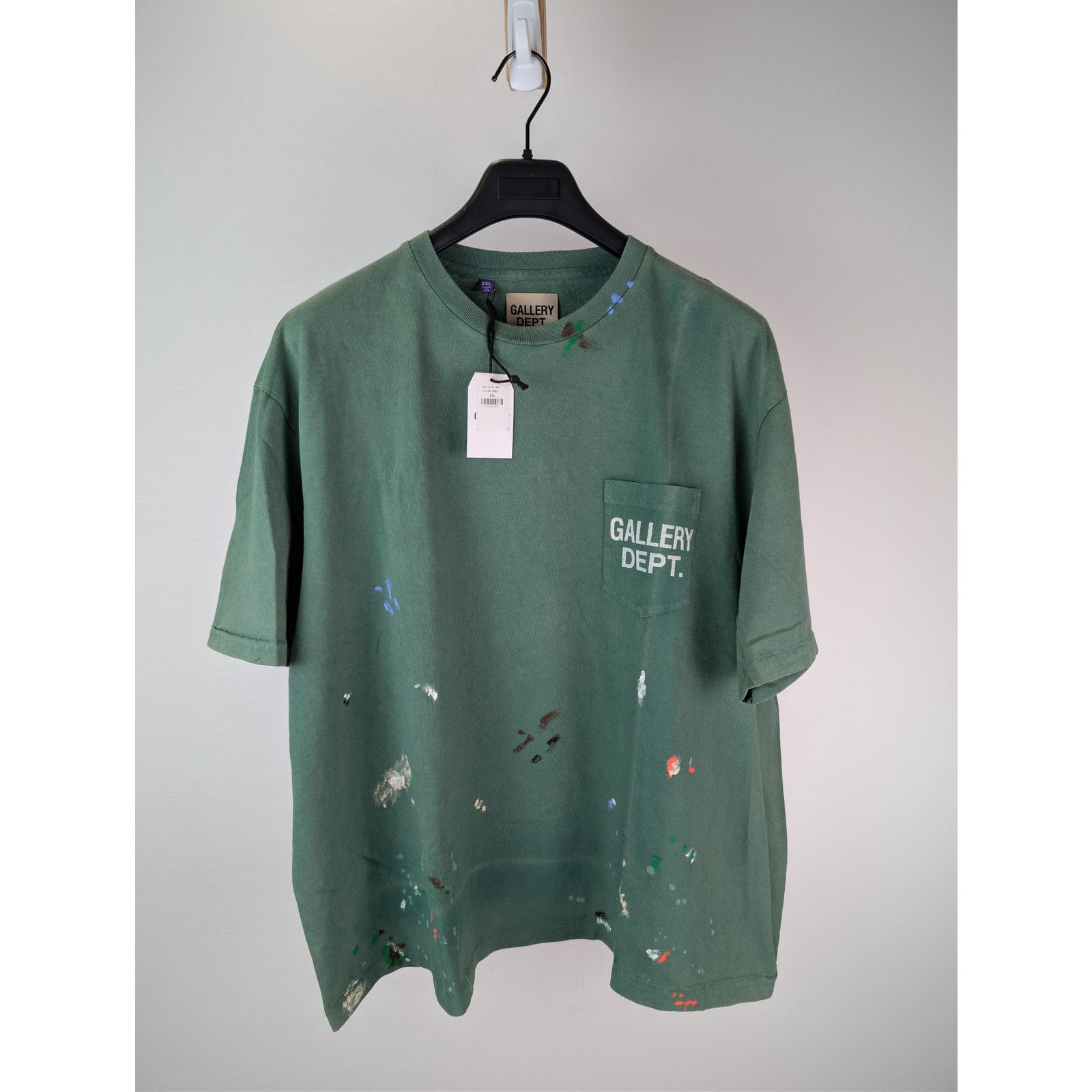 Gallery Dept. o1rshd1 Vintage Logo Painted T-Shirt in Green XX-Large Size US XXL / EU 58 / 5 - 9 Thumbnail