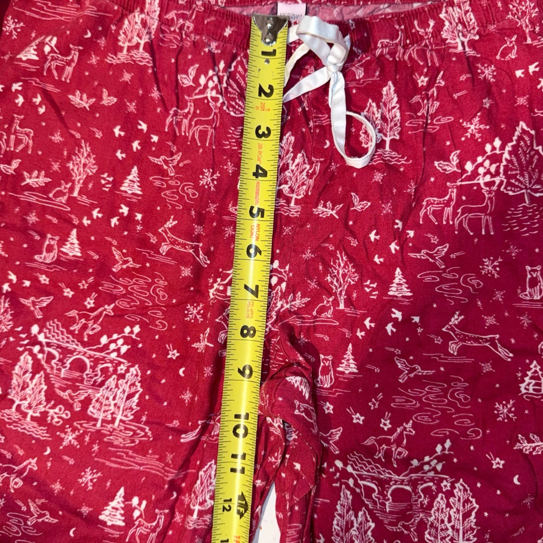 Victoria's Secret Victoria's Secret Womens Lounge Pants Pajama Red Reindeer Christmas All Over Print Jersey 56% Cotton 44% Modal L Size 36" / US 14 / IT 50 - 4 Thumbnail