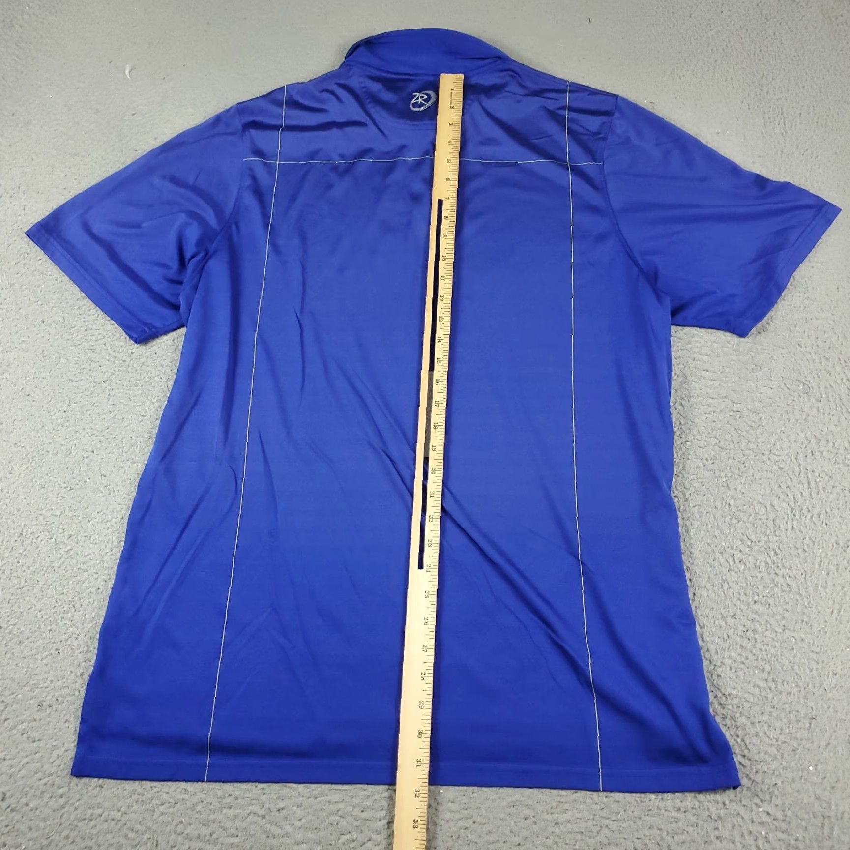 Vintage Zero Restriction Polo Shirt Mens XL Blue Polo Shirt XL Mens Blue Golf Casual Short Sleeve Button Collar Logo Size US XL / EU 56 / 4 - 3 Thumbnail