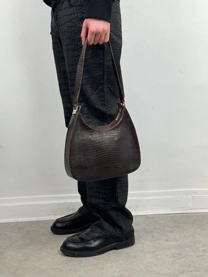 Balenciaga 1990s Balenciaga Brown Leather Handle Bag Size ONE SIZE - 3 Thumbnail
