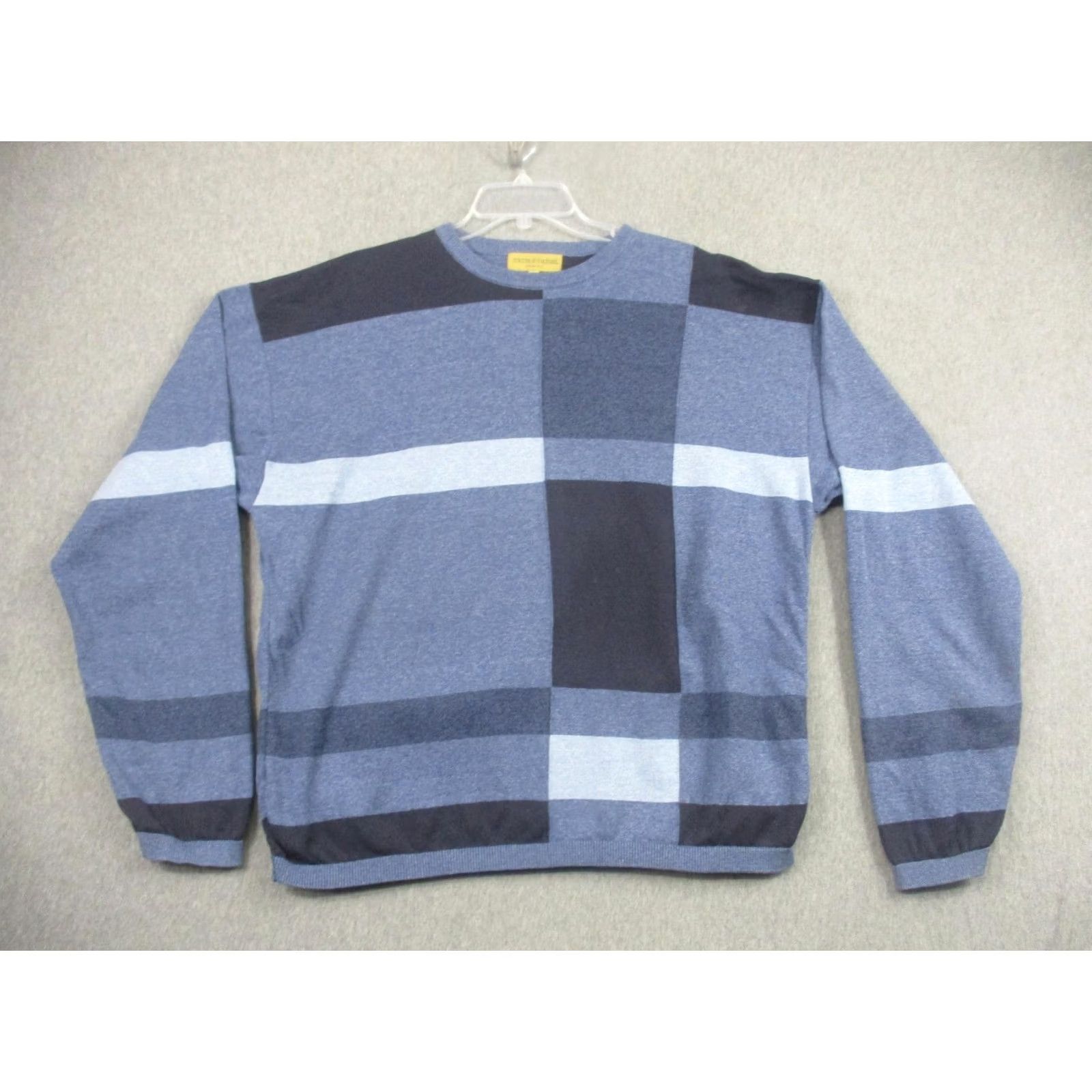 Vintage VINTAGE Tricots St. Raphael Sweater Mens 2XL Blue Geometric Crewneck USA Y2K Size US XXL / EU 58 / 5 - 2 Thumbnail