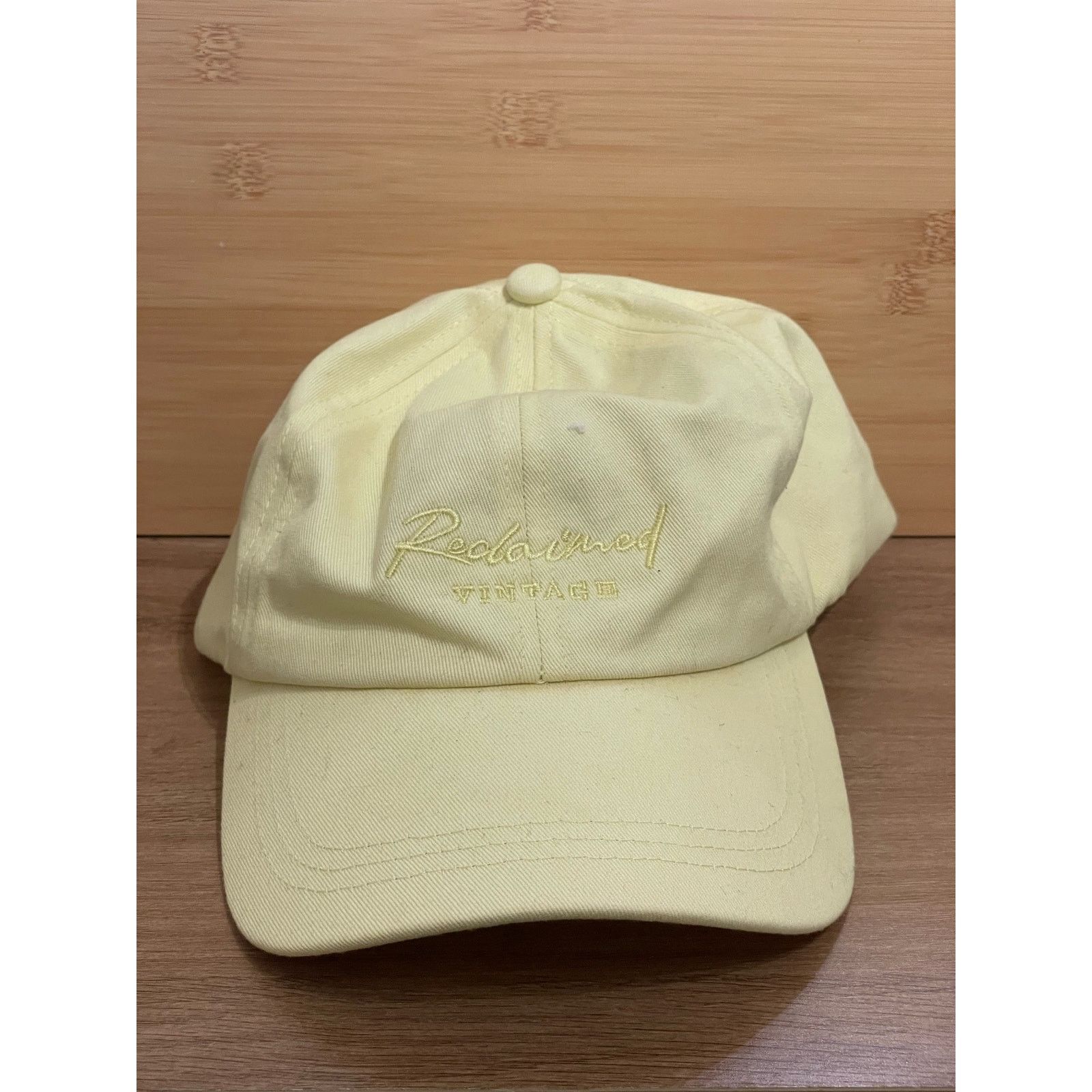 Asos asos reclaimed vintage script hat pastel yellow hat cap Size ONE SIZE - 1 Thumbnail