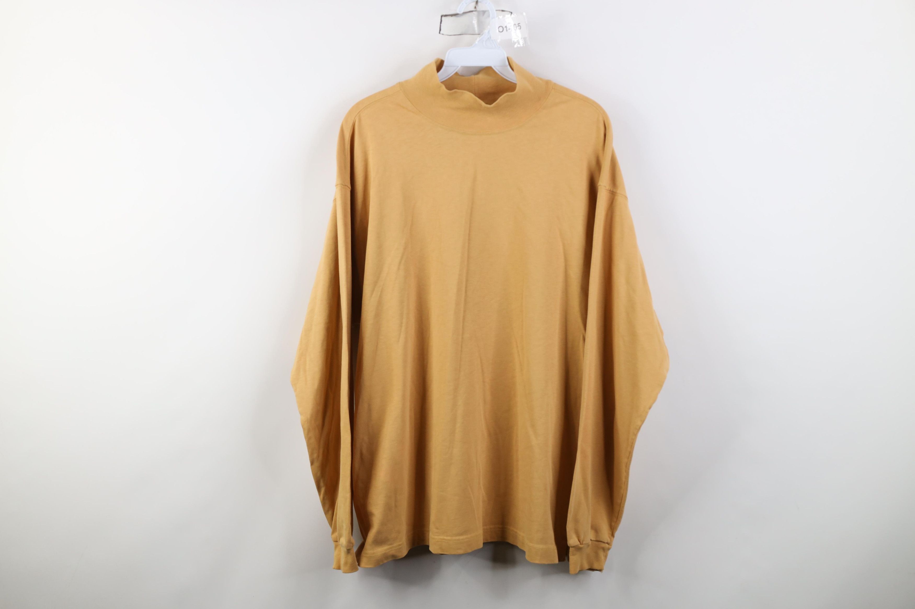 Lands' End Vintage 90s Lands End Ribbed Knit Mock Neck T-Shirt USA Size XL / US 12-14 / IT 48-50 - 1 Thumbnail
