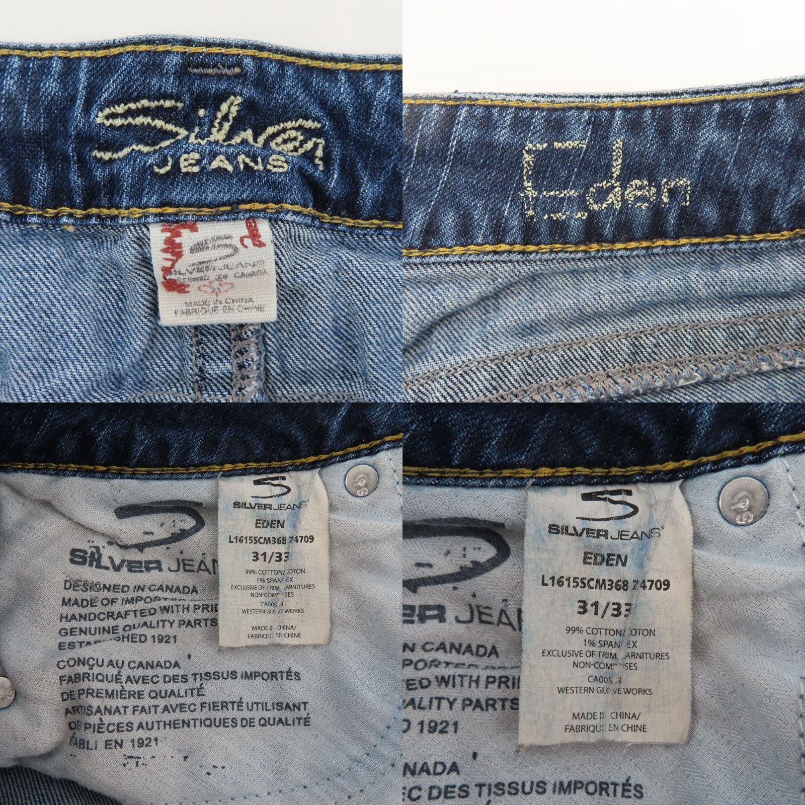 Silver Jeans Co. Silver Jeans 5 Eden Cut Off Bermuda Denim Shorts Distressed Blue Pockets Womens Size 27" / US 4 / IT 40 - 8 Thumbnail