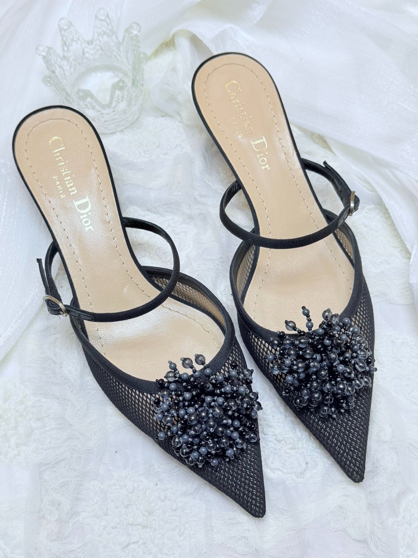 Dior Dior Black Sandals us_7 Women Size US 7 / IT 37 - 1 Thumbnail