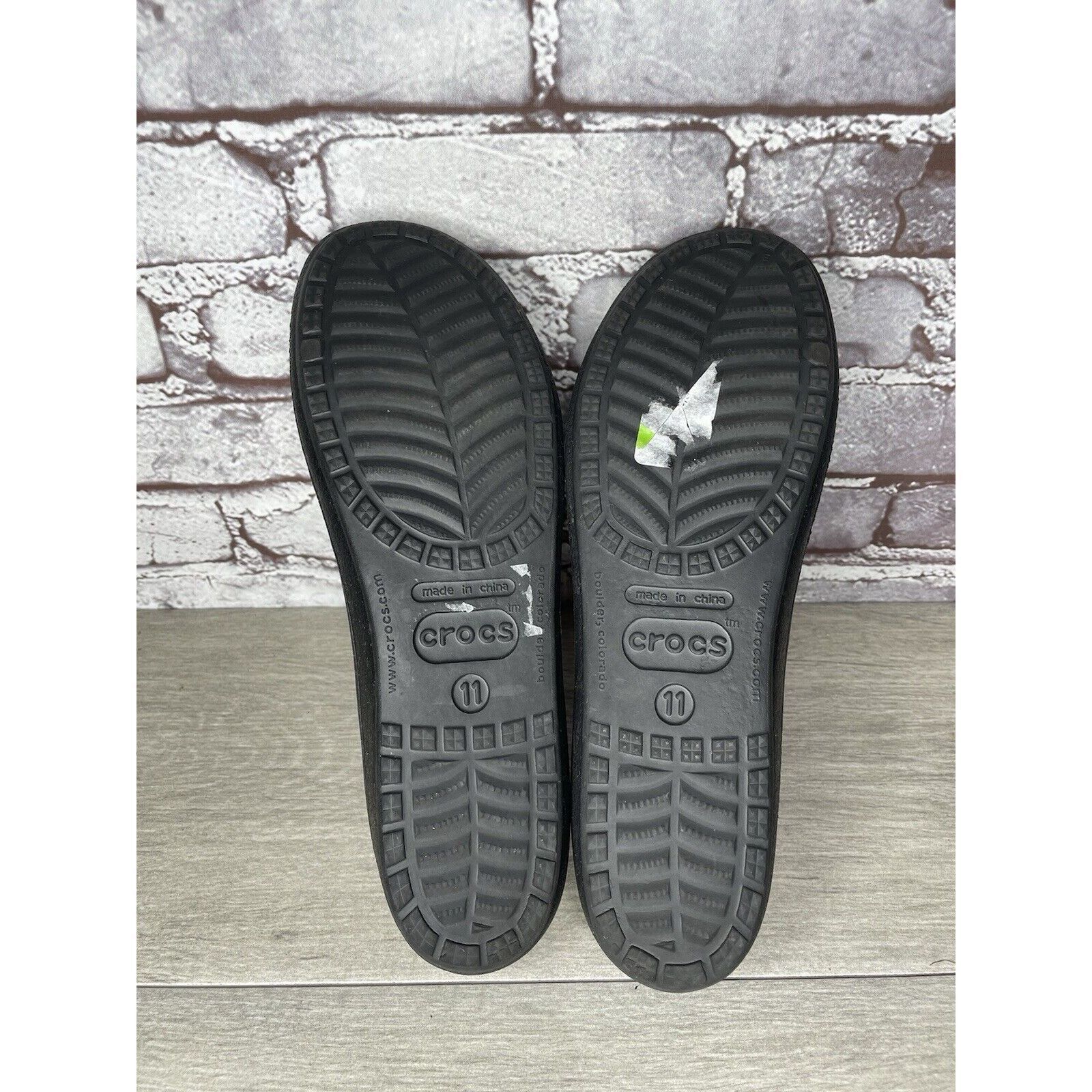 Crocs Crocs Black Rubber Slip On Lightweight Ballet Flats Shoes Wo Size US 11 / IT 41 - 12 Thumbnail