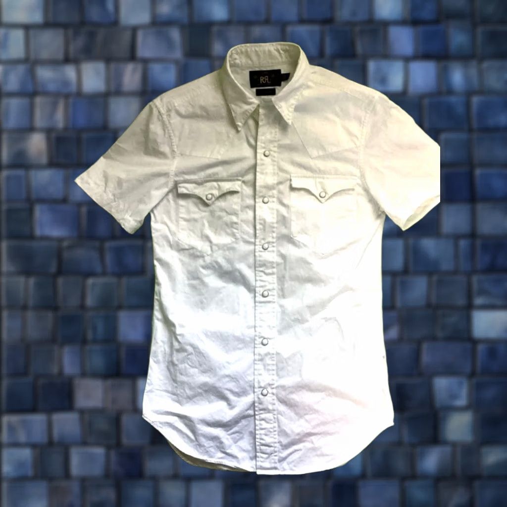 Ralph Lauren RRL RALPH LAUREN Western Shirt Men White Cotton Short Sleeve Size S Button-Up Casual Vintage Size US S / EU 44-46 / 1 - 1 Thumbnail
