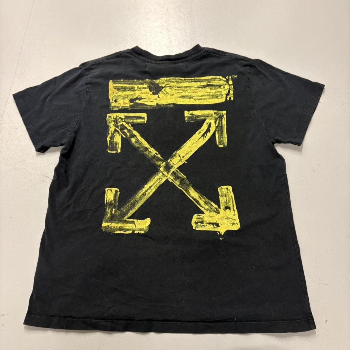 Off-White Vintage Off-White c/o Virgil Abloh Black/Yellow Brushstroke Size US XXS / EU 40 - 1 Thumbnail