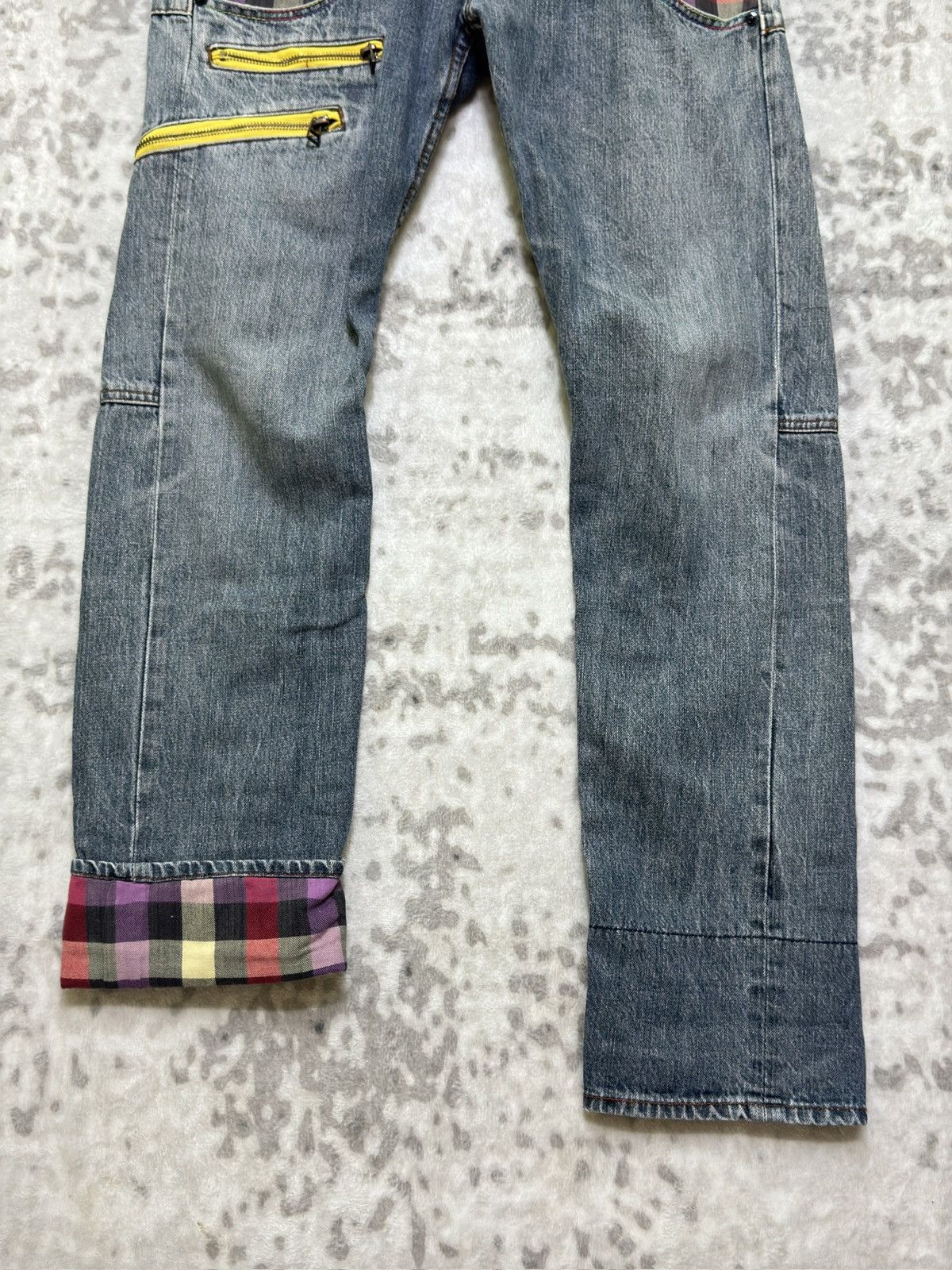 Hysteric Glamour Rare Dominate Handcrafted Plaid Double Waist Grunge Jeans Size US 29 - 6 Thumbnail