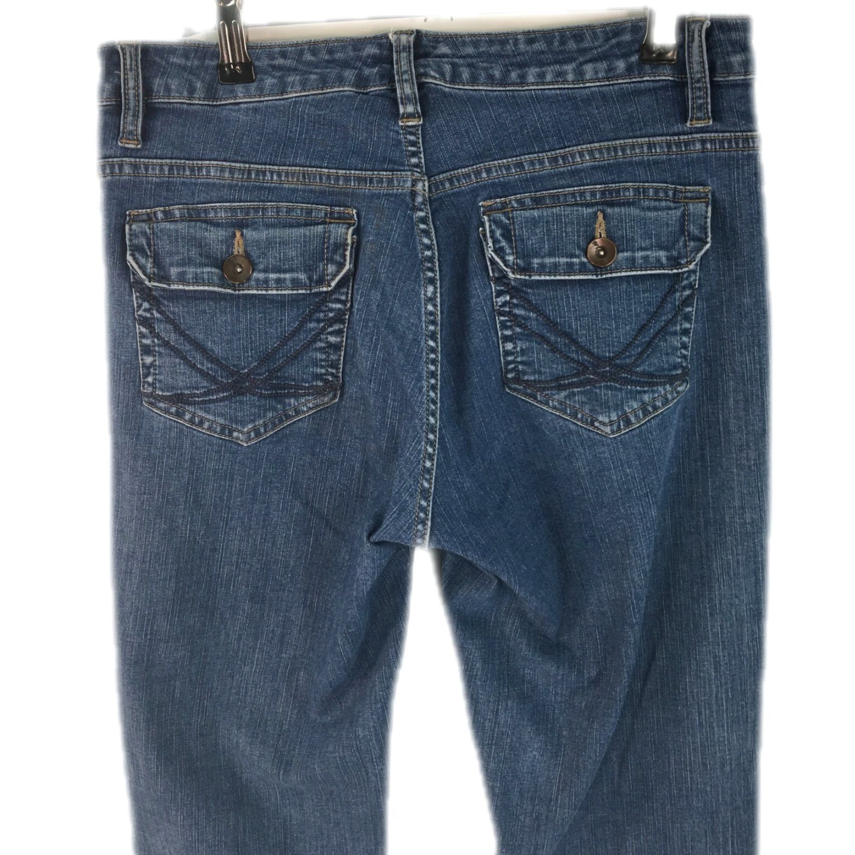 Lee Lee Women Jeans Straight Lower Waist 30x30 Blue 8 Short Denim 5-Pocket Regular Rise Medium Cuff 9in Vintage No US Seller Size 30" / US 8 / IT 44 - 4 Thumbnail