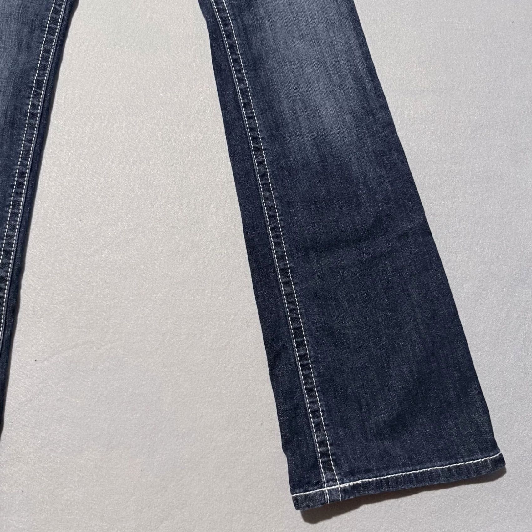 Ariat Ariat Jeans Blue Bootcut 26x31 Womens Low Rise Denim Jeans - 5-Pocket, Dark Wash, Button Zip, Regular Rise, City Cowboys & Western Womens Size 26" / US 2 / IT 38 - 6 Thumbnail