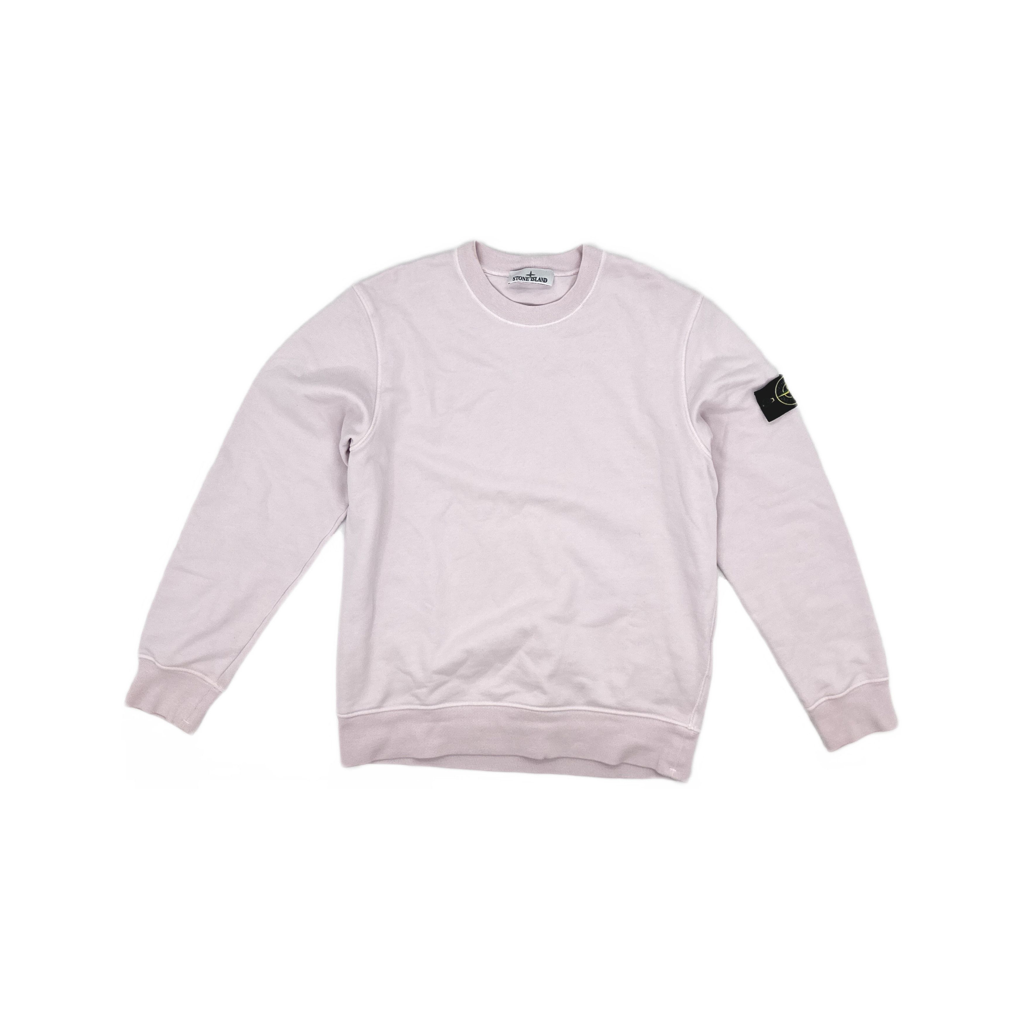 Stone Island Stone Island Pink Badge Crewneck Sweatshirt Size M Size US M / EU 48-50 / 2 - 1 Thumbnail