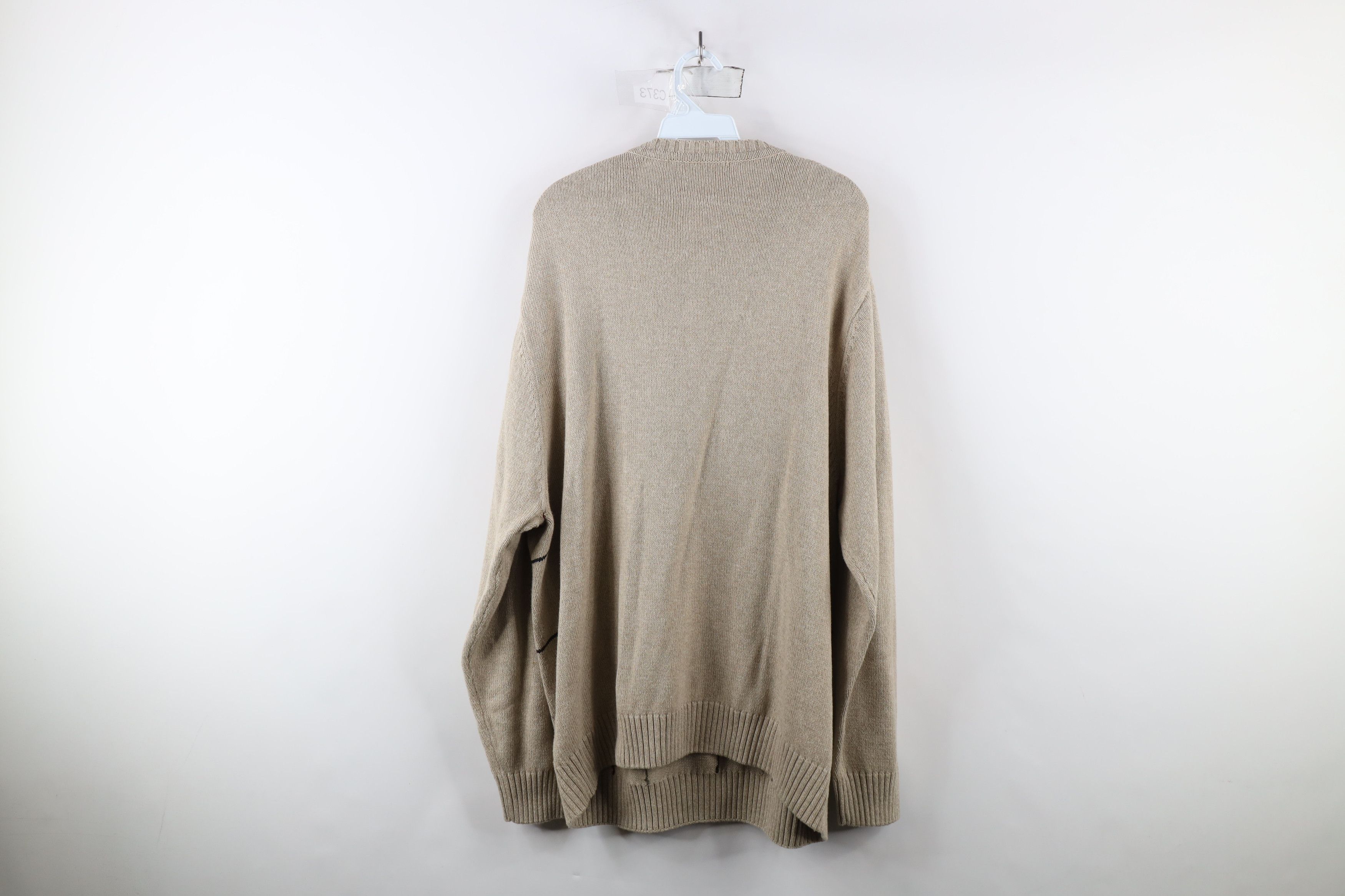 Vintage Vintage 90s Streetwear Striped Knit Crewneck Sweater Size US XXL / EU 58 / 5 - 9 Thumbnail