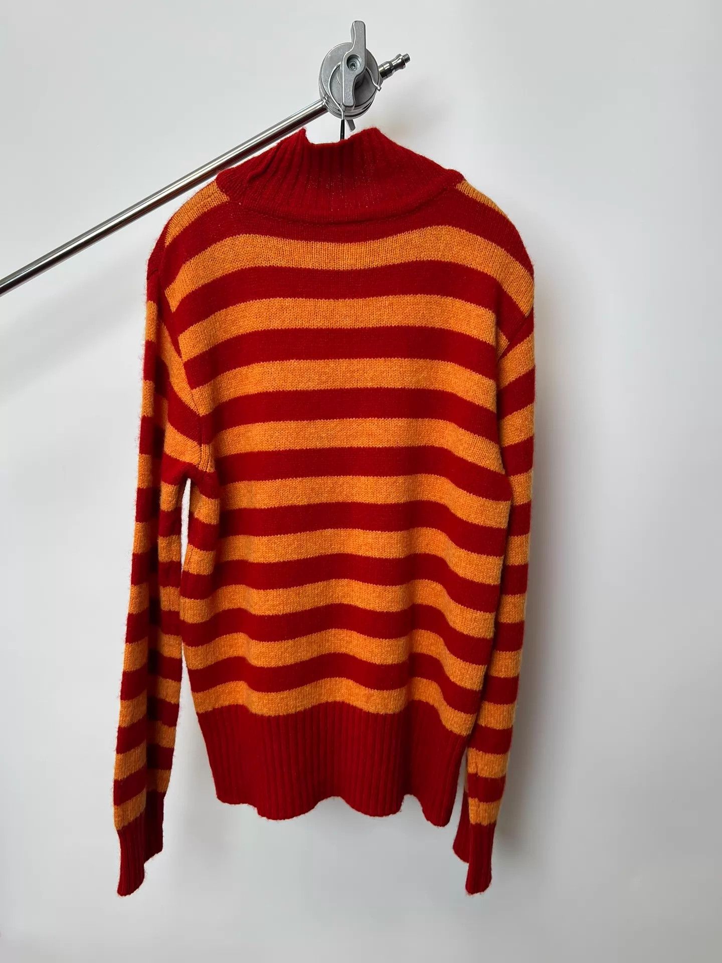 Dries Van Noten Dries Van Noten Retro Orange Striped Wool Sweater Size M / US 6-8 / IT 42-44 - 6 Thumbnail